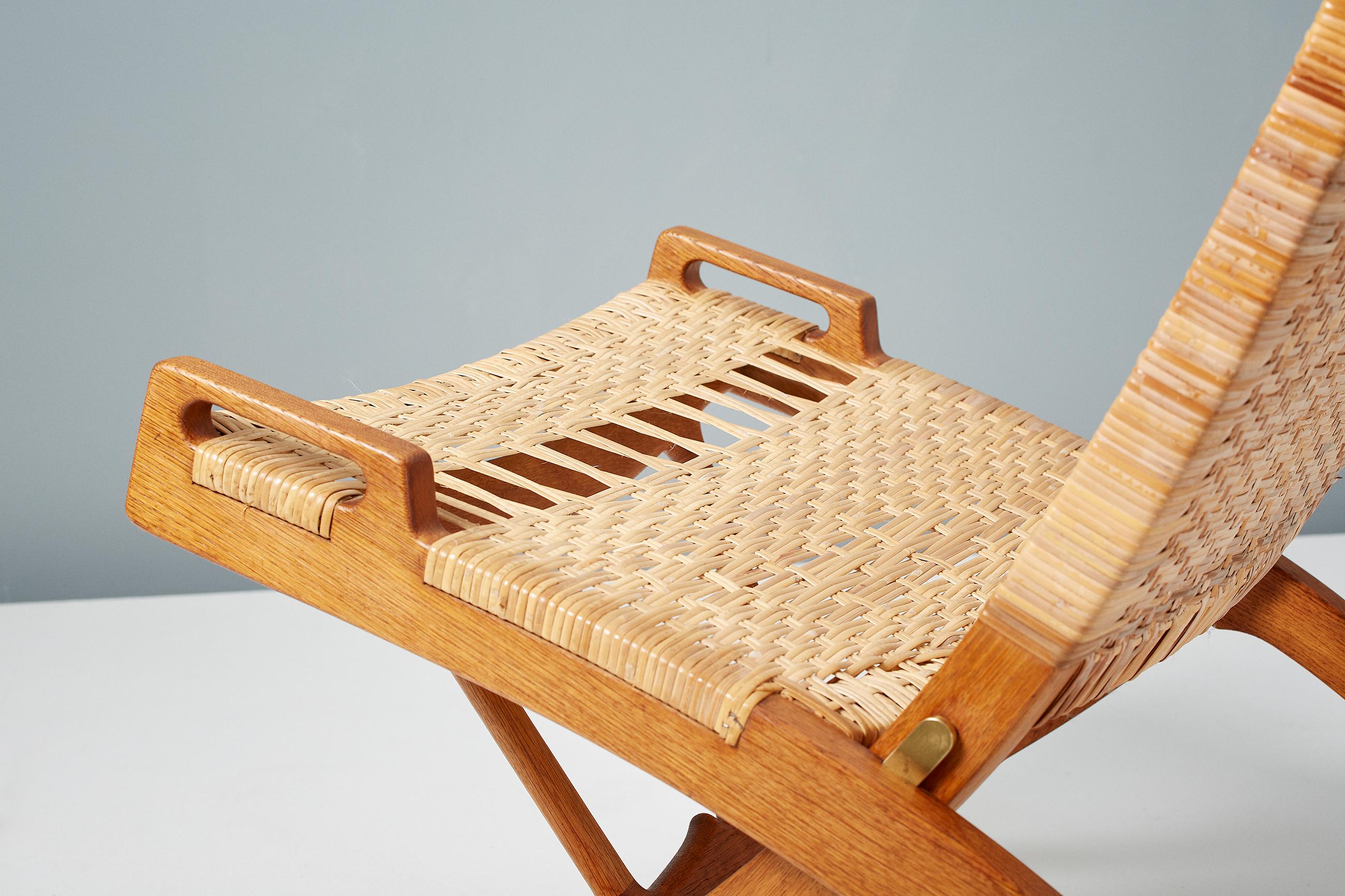 Hans Wegner JH-512 Oak Folding Chair, c. 1950s In Good Condition For Sale In London, GB