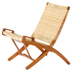 Vintage Hans Wegner JH-512 Oak Folding Chair, c. 1950s