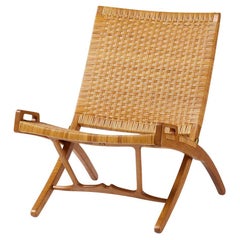 Hans Wegner JH-512 Oak Foldes Chair, c.C. 1950s