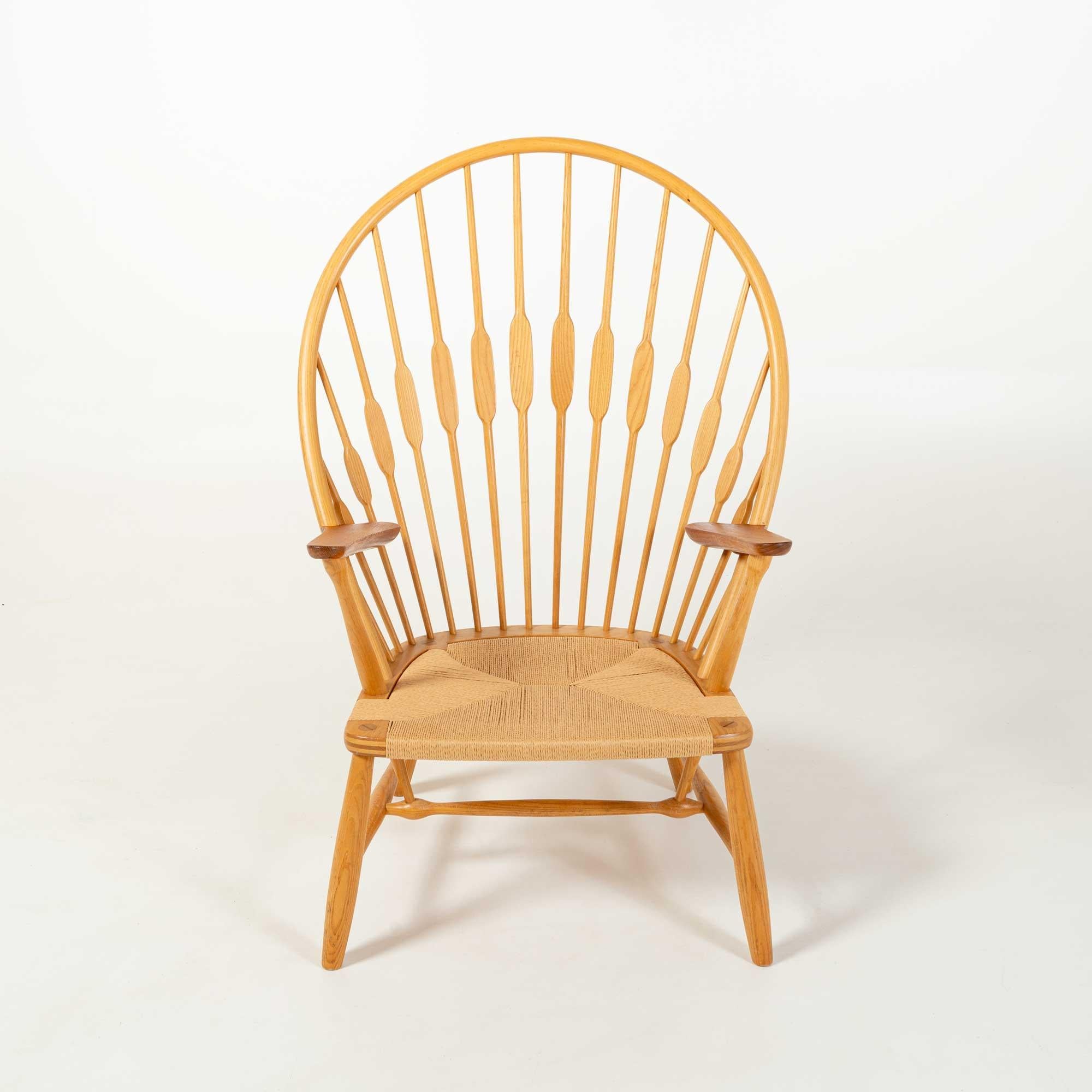 Hans Wegner JH50 chair, or more commonly known as the “Peacock Chair” had its name blessed by famous designer, Finn Juhl, and was designed in 1947 and produced by Johannes Hansen. This particular piece is from circa 1950s and is in overall good