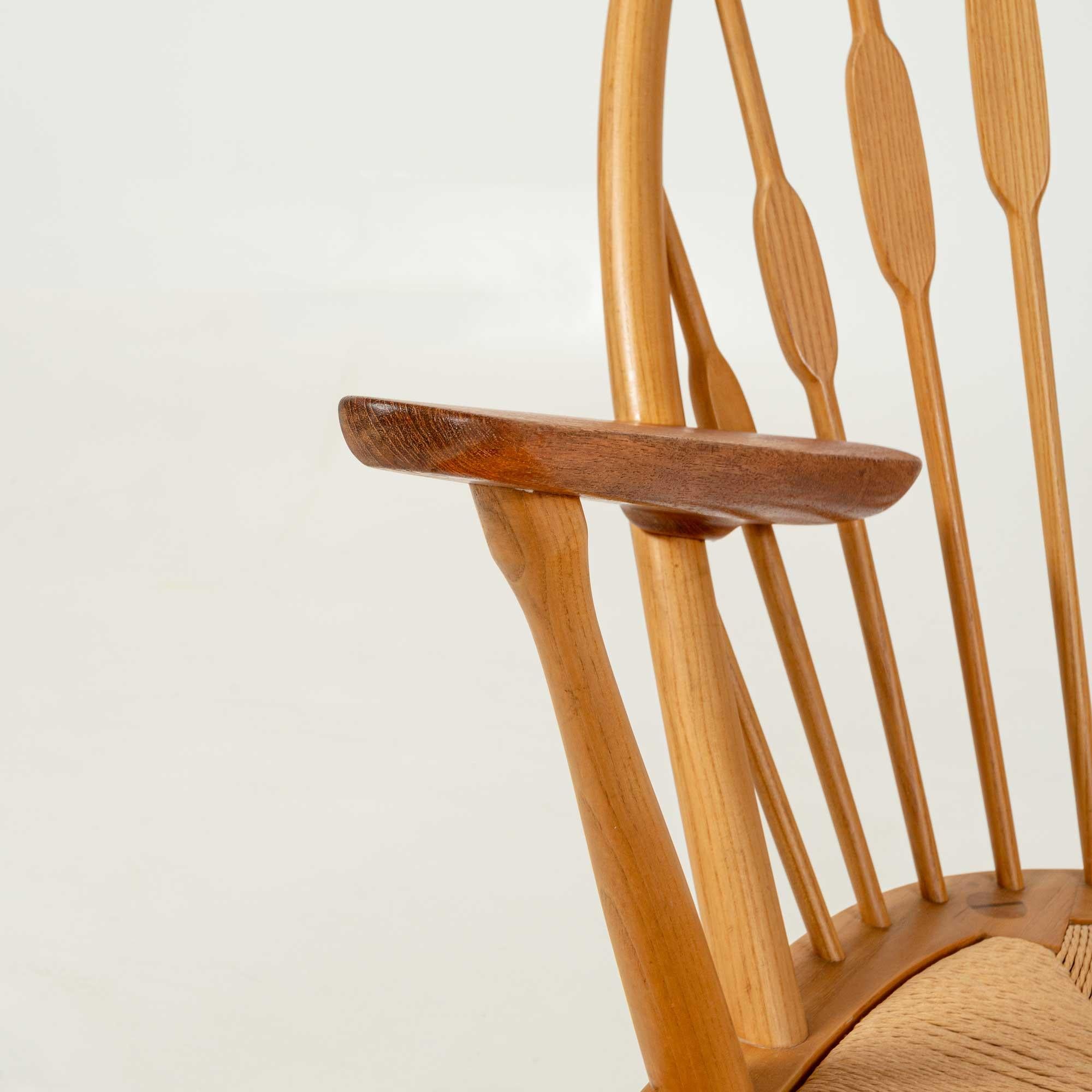 European Hans Wegner JH50 “Peacock Chair” in Oak and Teak For Sale