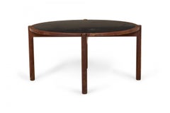 Hans Wegner / Johannes Hansen Danish Black Laminate and Teak Reversible Coffee T