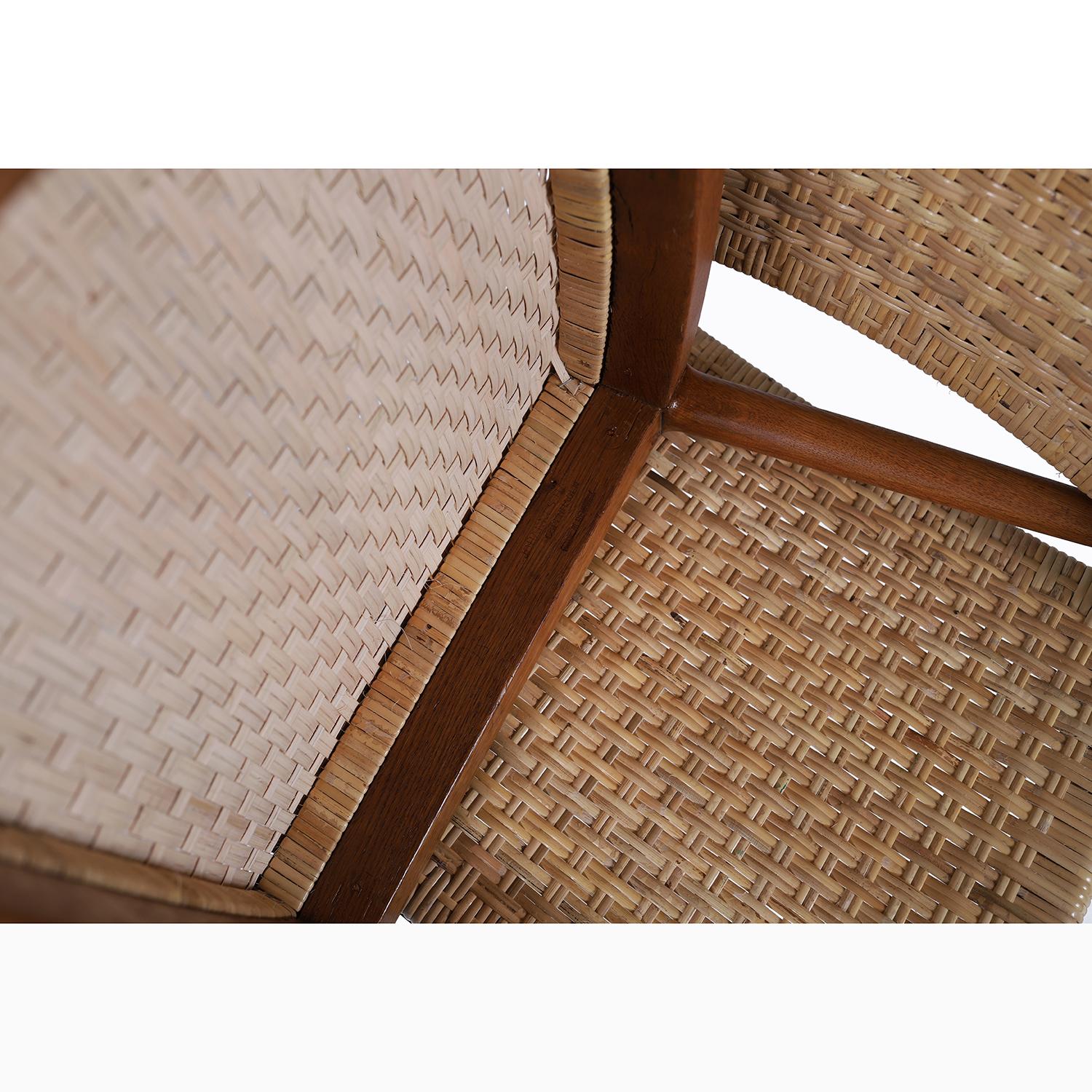 Cane Hans Wegner Johannes Hansen Dining Chairs, Model JH504