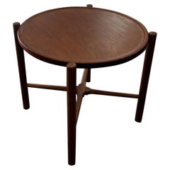 Hans Wegner Knock Down Folding Base Side Tray Table Danish Mid-Century Modern