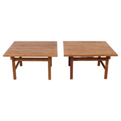 Hans Wegner Large Scale Oak End Tables or Night Stands