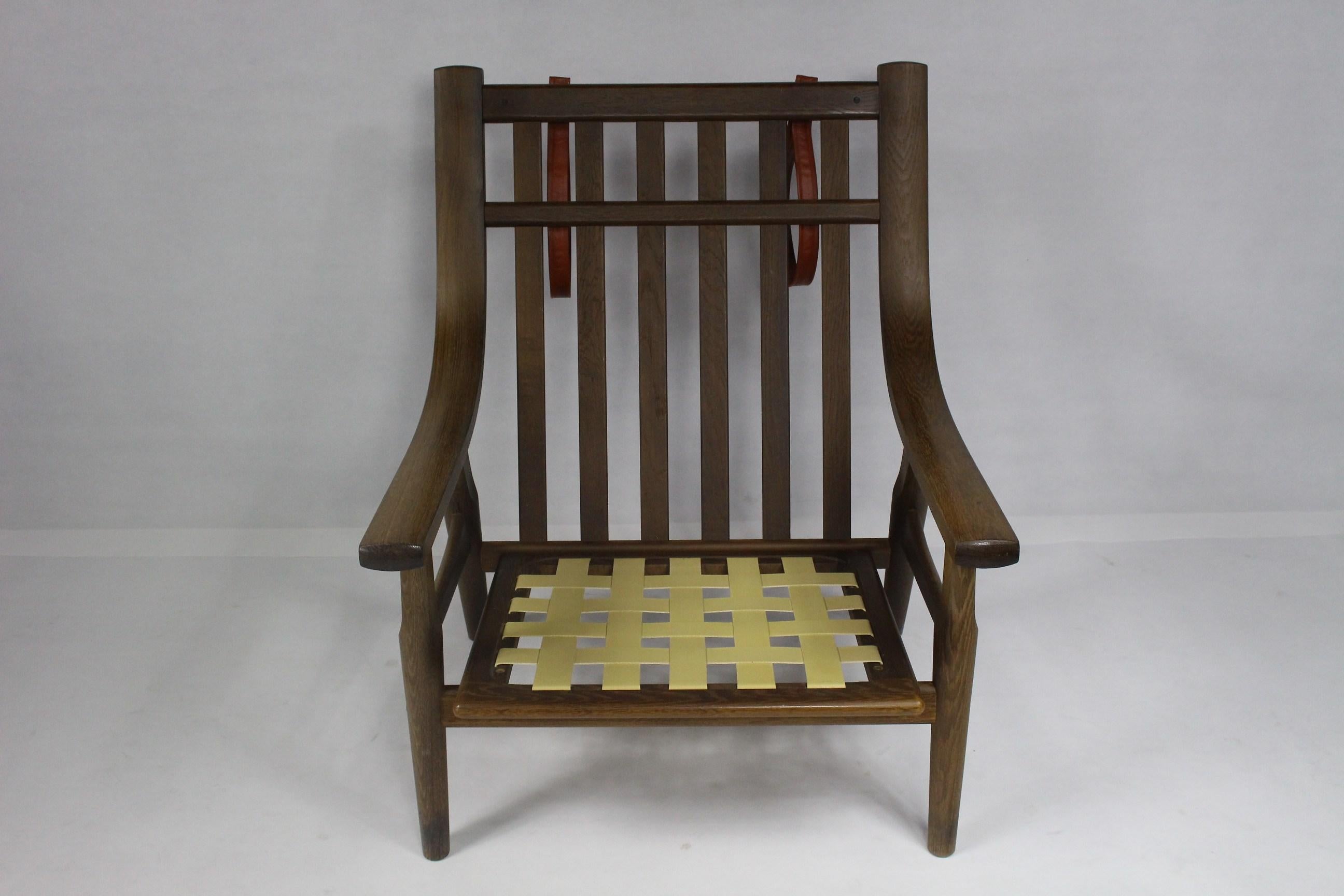 Hans Wegner Leather Armchair for Getama - 1970s For Sale 10