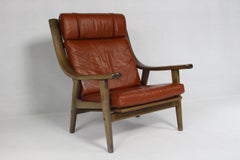 Hans Wegner Leather Armchair for Getama - 1970s