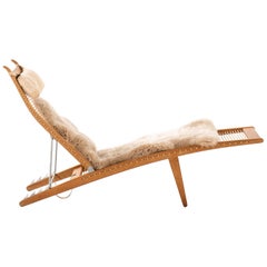 Hans Wegner Lounge Chair Model JH-524 by Cabinetmaker Johannes Hansen in Denmark