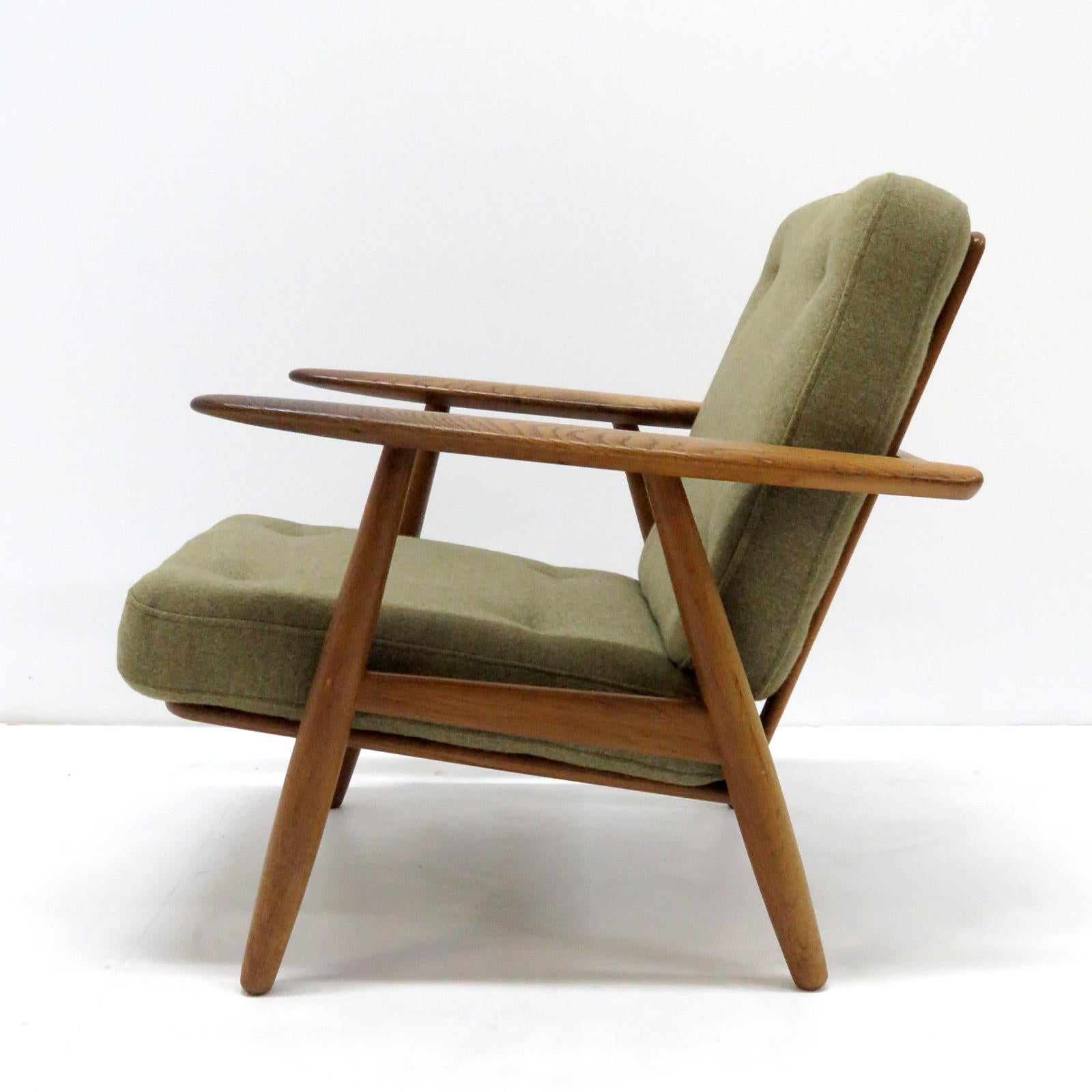 Scandinavian Modern Hans Wegner Lounge Chairs, Model GE-240