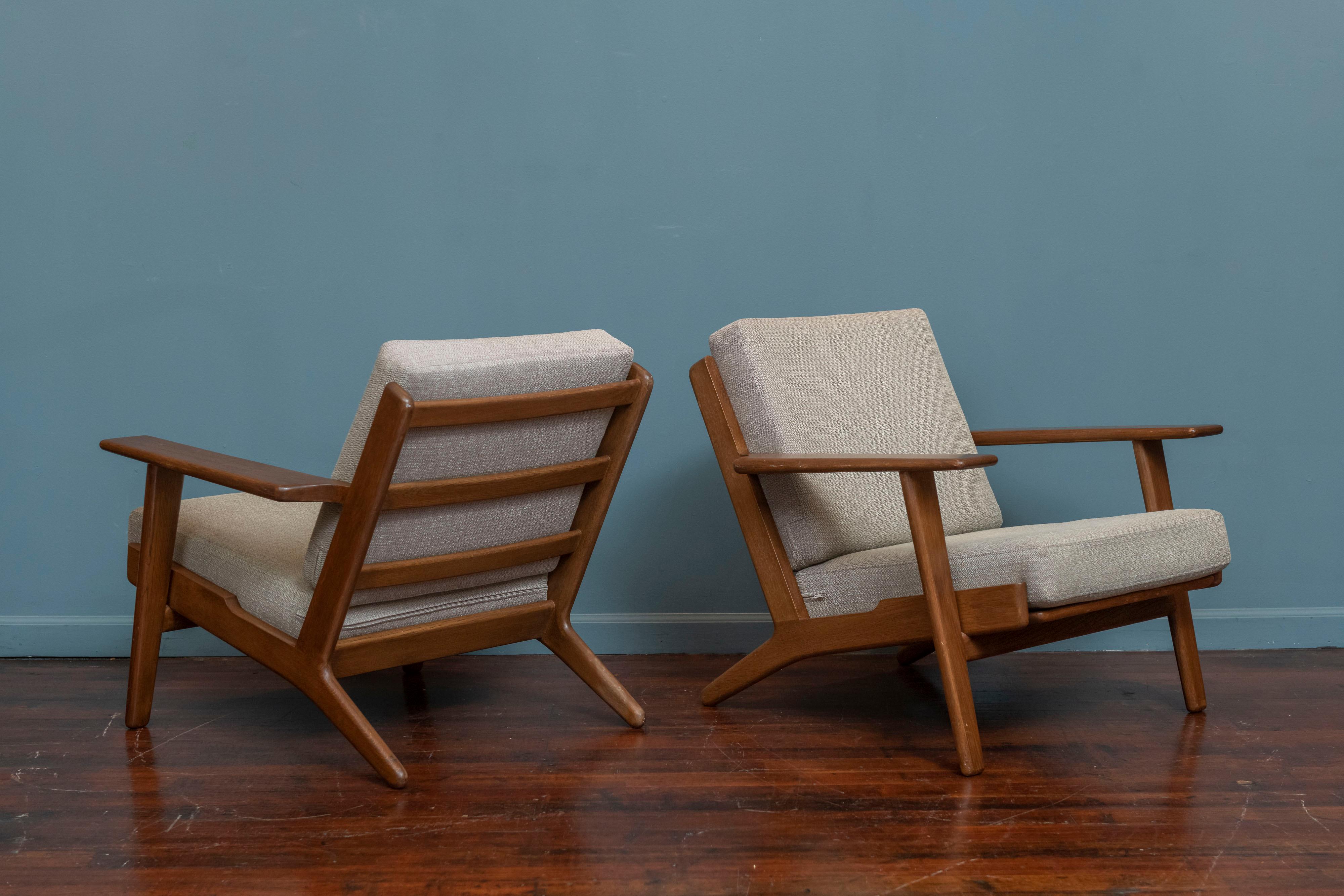 Hans Wegner Lounge Chairs, Model Ge 290 In Good Condition In San Francisco, CA