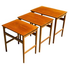 Hans Wegner Mid-Century Modern Nesting Tables by Andreas Tuck in Denmark, 1960´S Hans Wegner Mid-Century Modern Nesting Tables by Andreas Tuck in Denmark, 1960´S