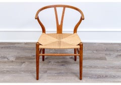 Hans Wegner Juego de seis sillas Wishbone de roble de mediados de siglo