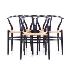 Hans Wegner Mid Century Wishbone Chairs - Set of 4