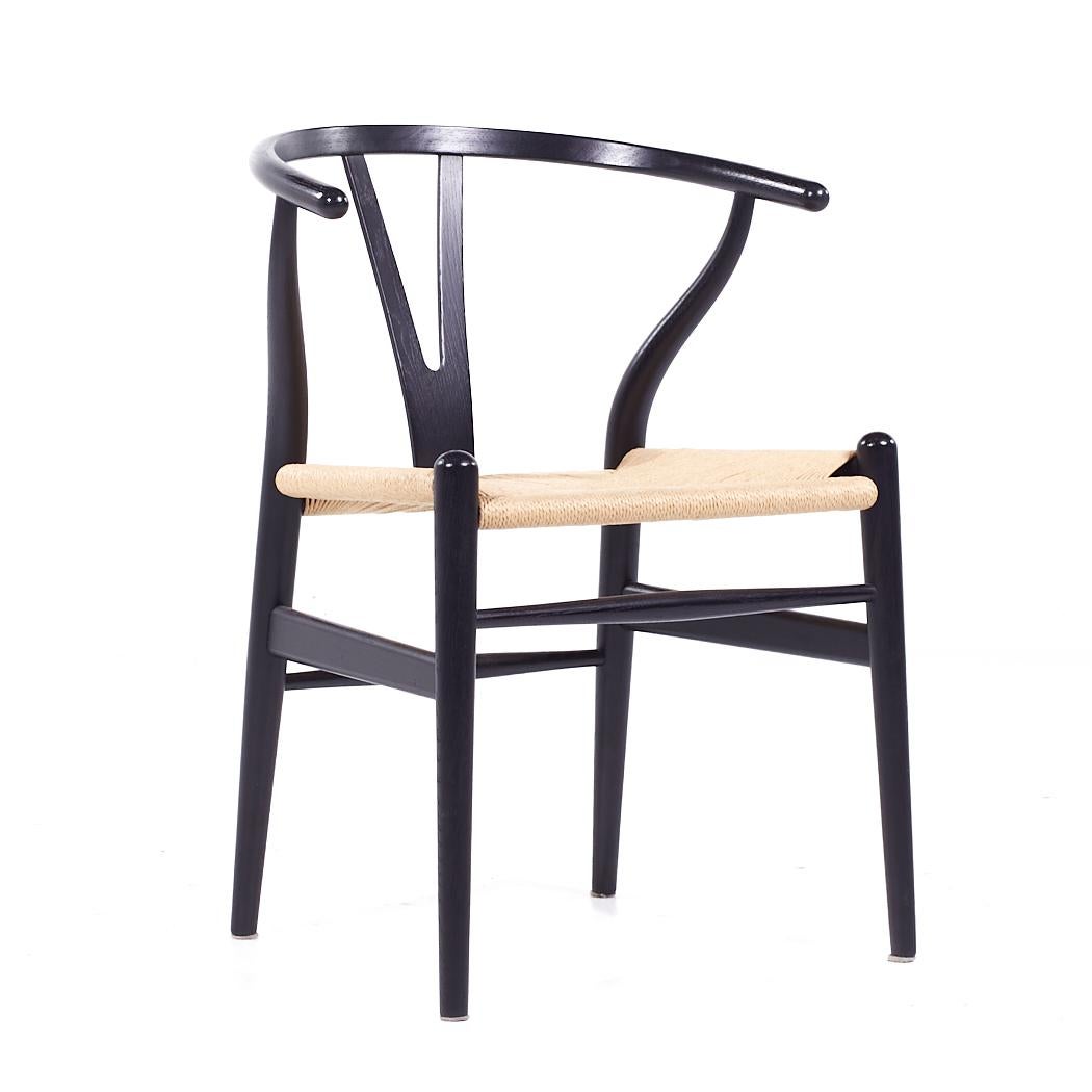 Danish Hans Wegner Mid Century Wishbone Chairs - Set of 4 For Sale