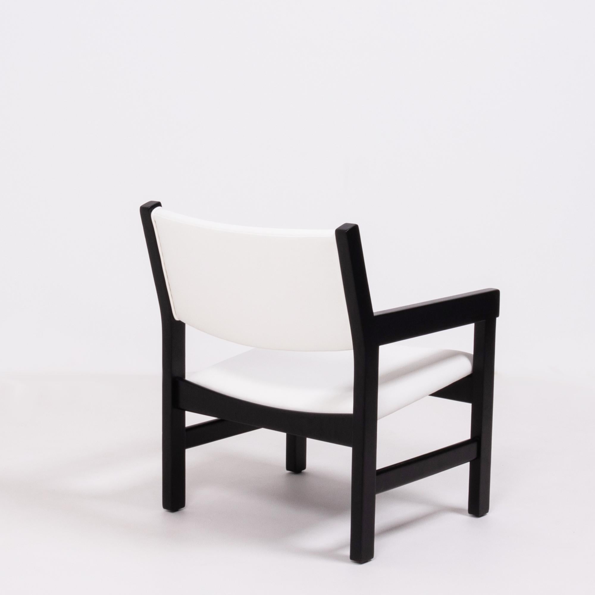 Hans Wegner Midcentury Dining Chairs for GETAMA in White, Set of 6 1