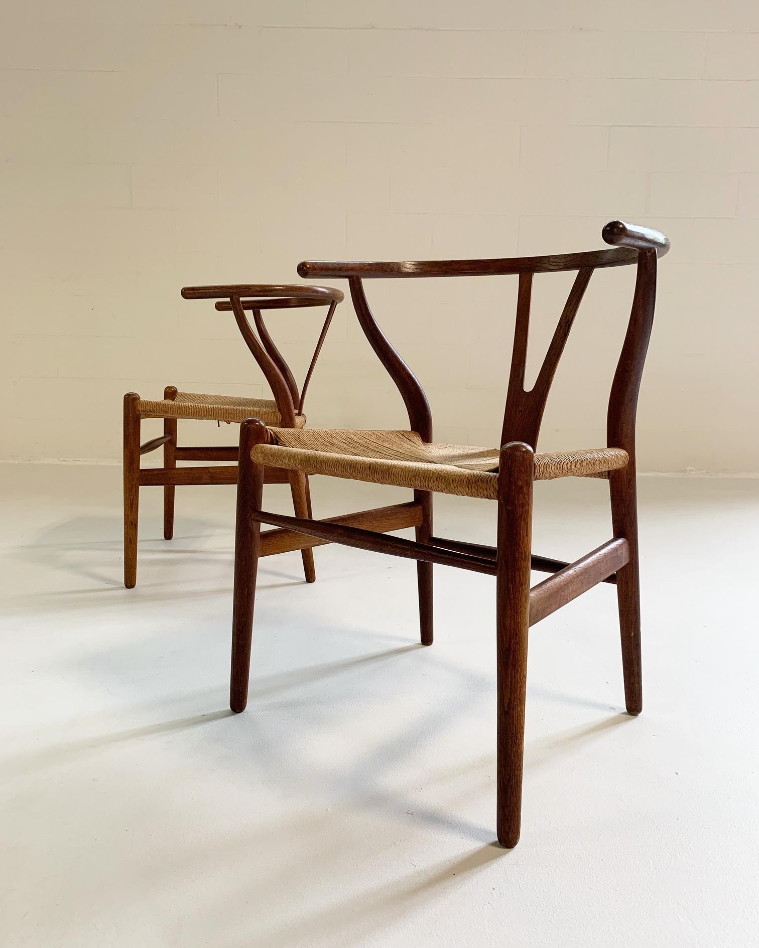 Hans Wegner Model CH24 Wishbone Chairs, pair 1