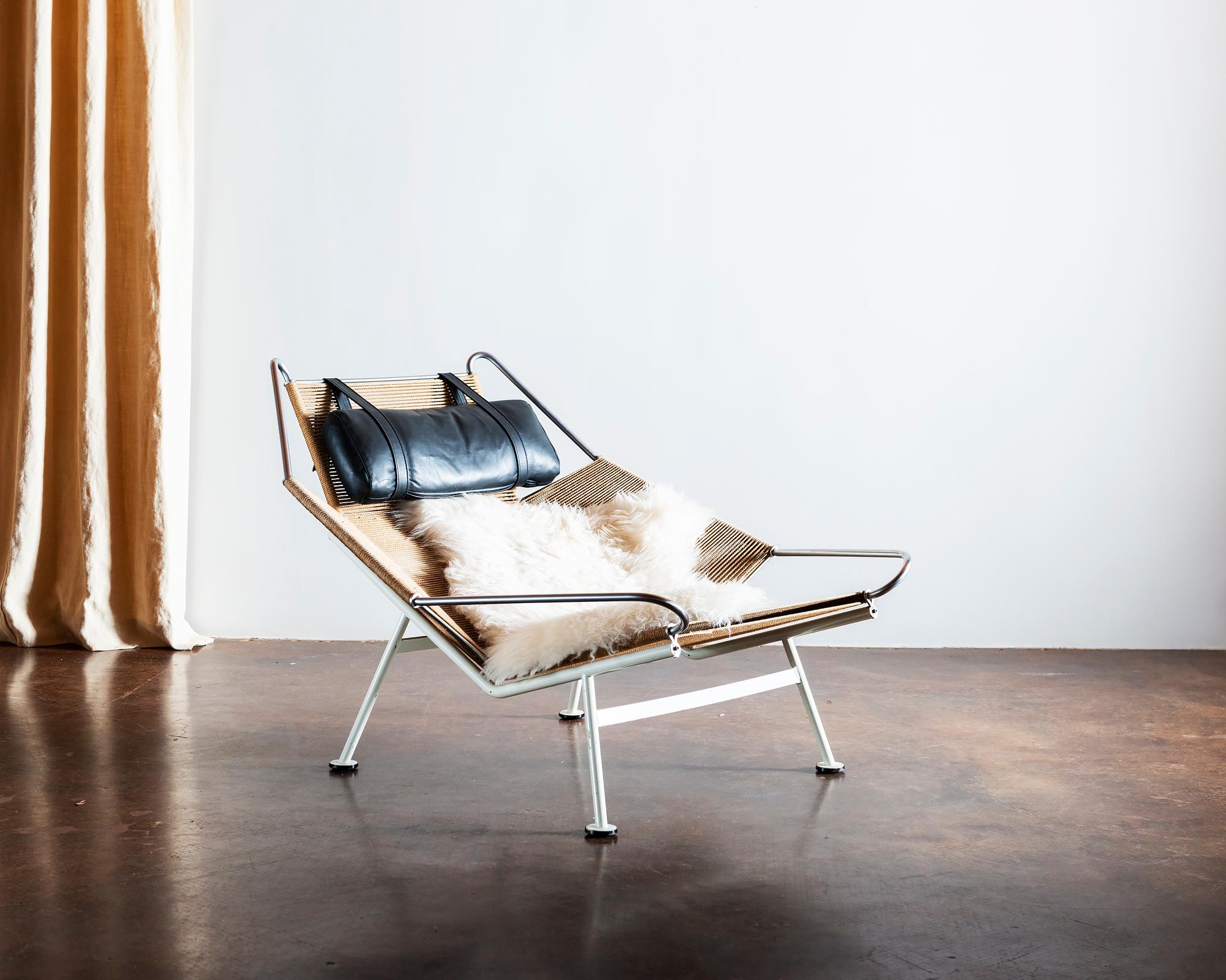 Hans Wegner Model GE 225 Flag Halyard Lounge Chair for Getama, Denmark, 1960s For Sale 2