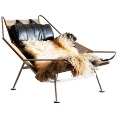 Hans Wegner Modell GE 225 Flag Halyard Lounge Chair für Getama:: Dänemark:: 1960er Jahre