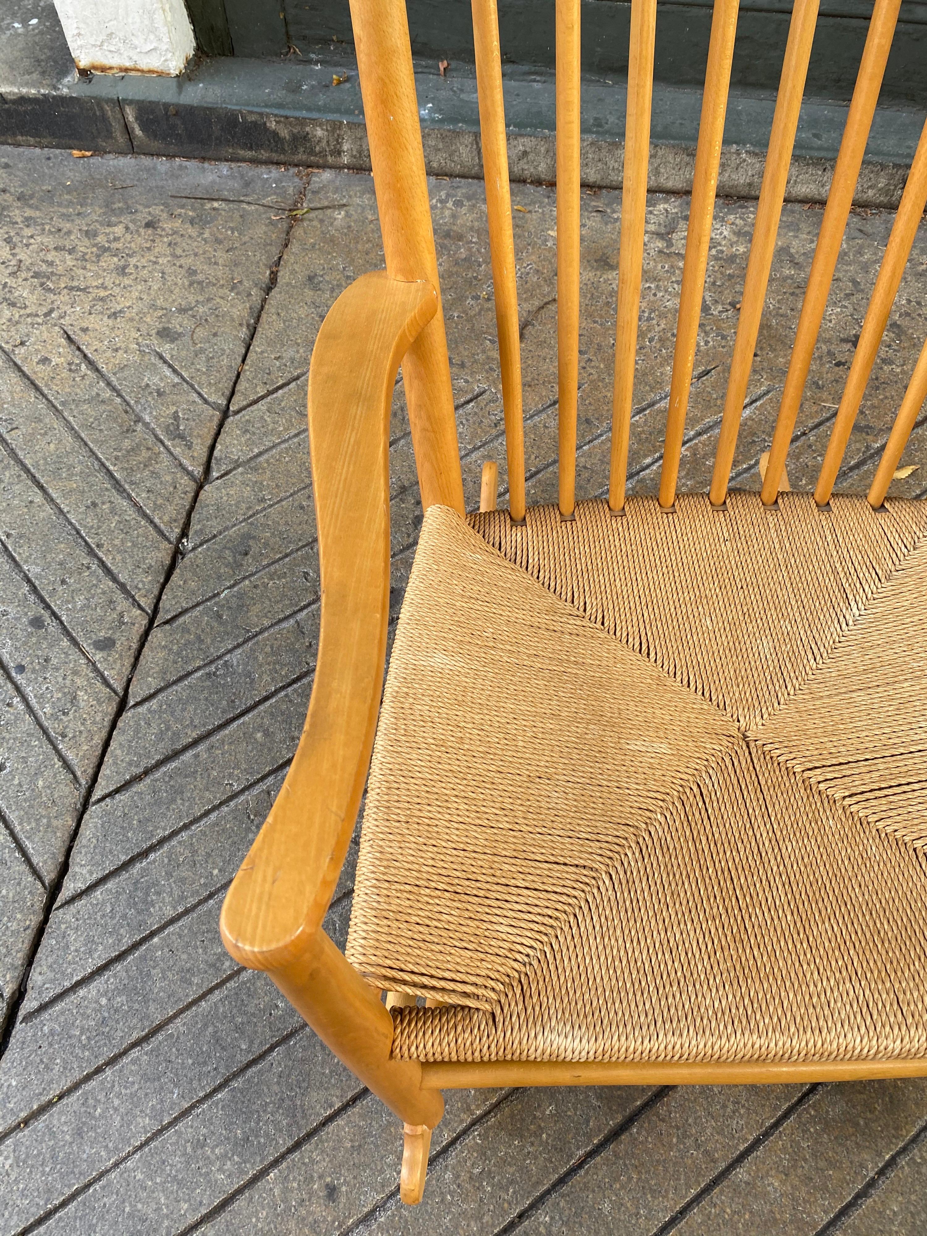 Hans Wegner Model J16 Rocking Chair in Beech 2