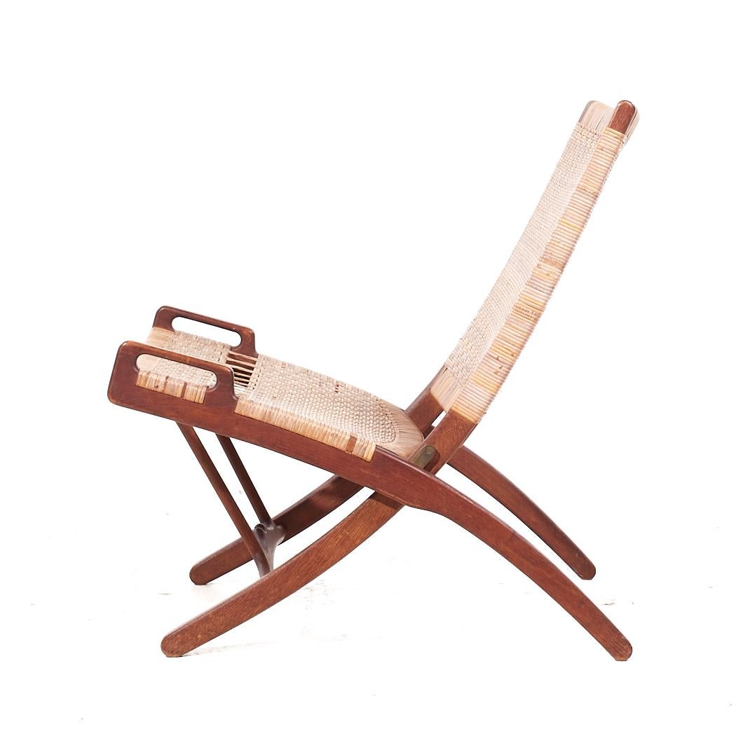 Hans Wegner, Modell JH 512, klappbarer Loungesessel aus Eiche, Mitte des Jahrhunderts im Angebot 1