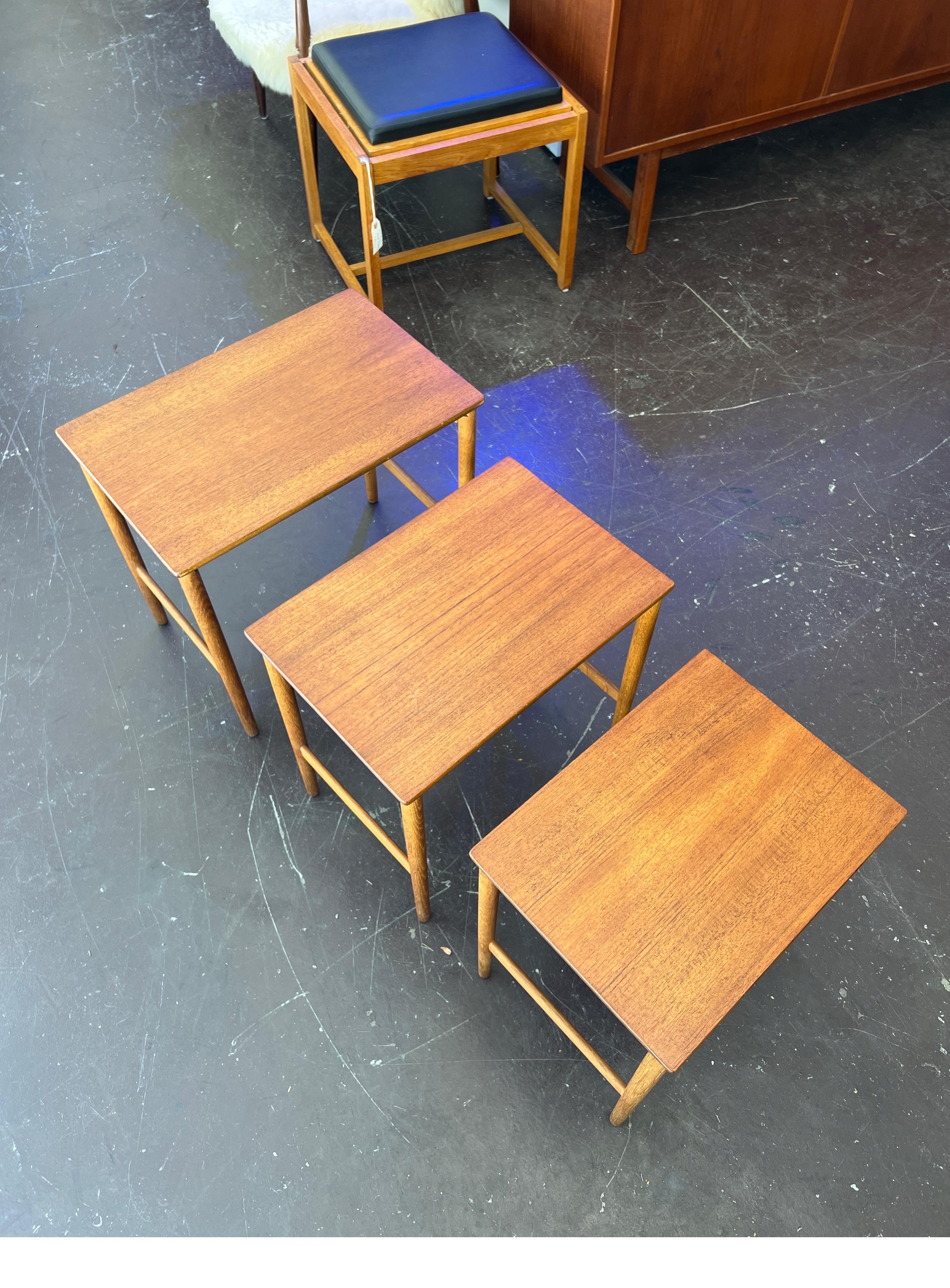 Hans Wegner Nesting Side Table Tables Teak Danish Mid-Century Modern 1