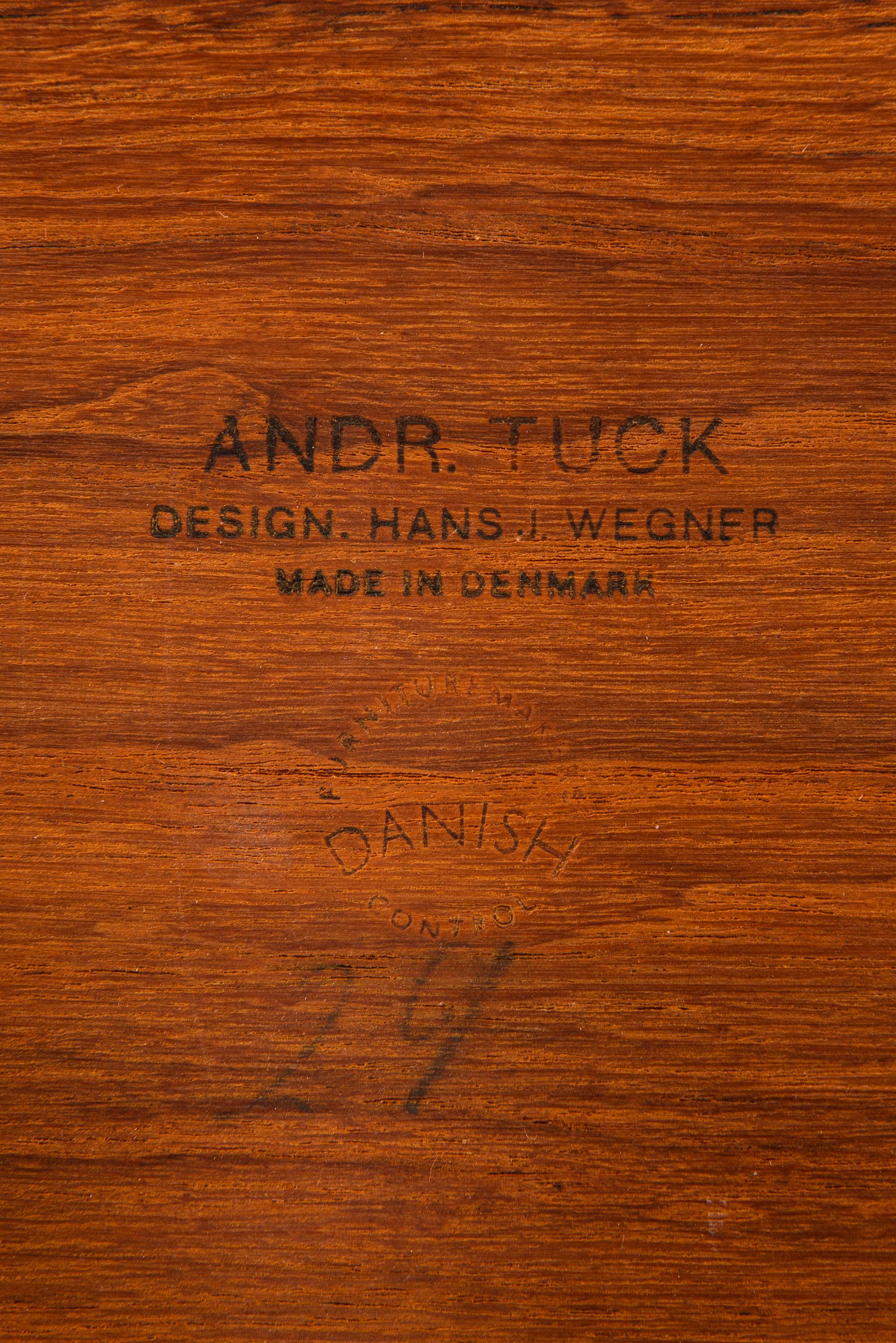 Oak Hans Wegner Nesting Tables in Teak by Andreas Tuck in Denmark For Sale