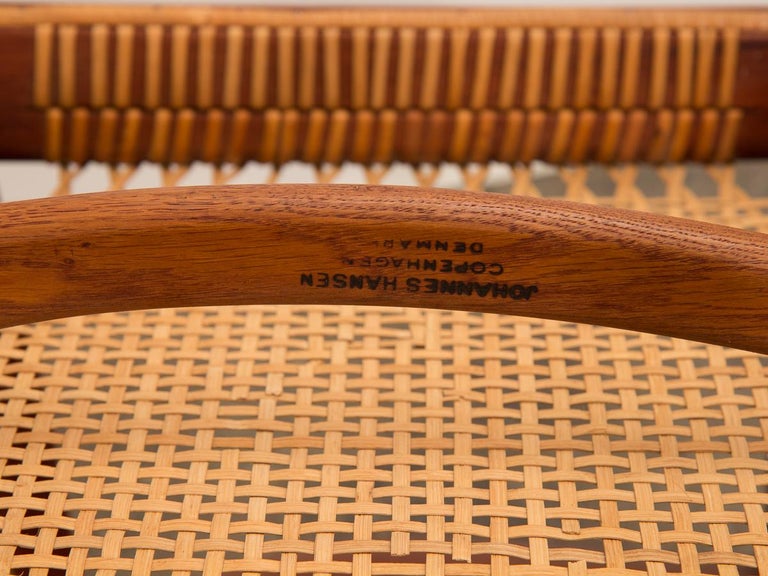 Hans Wegner Oak and Cane Round Chair For Sale at 1stDibs how to cane