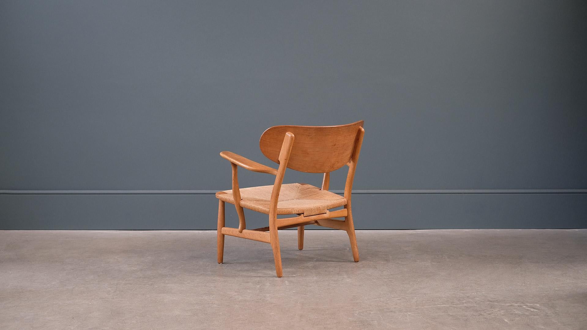 Danish Hans Wegner Oak and Papercord CH2 Chair