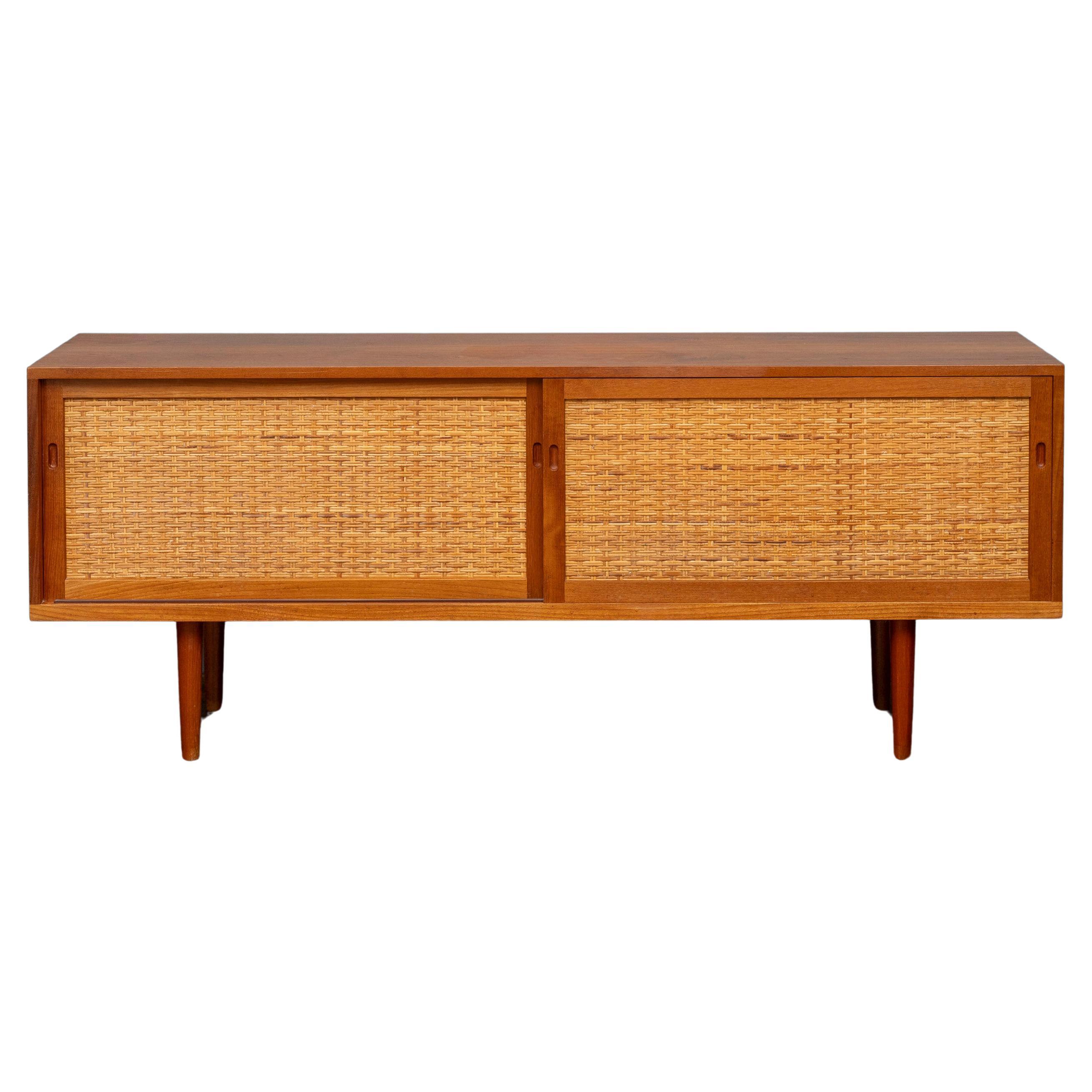 Hans Wegner Oak and Rattan Credenza for RY Mobler