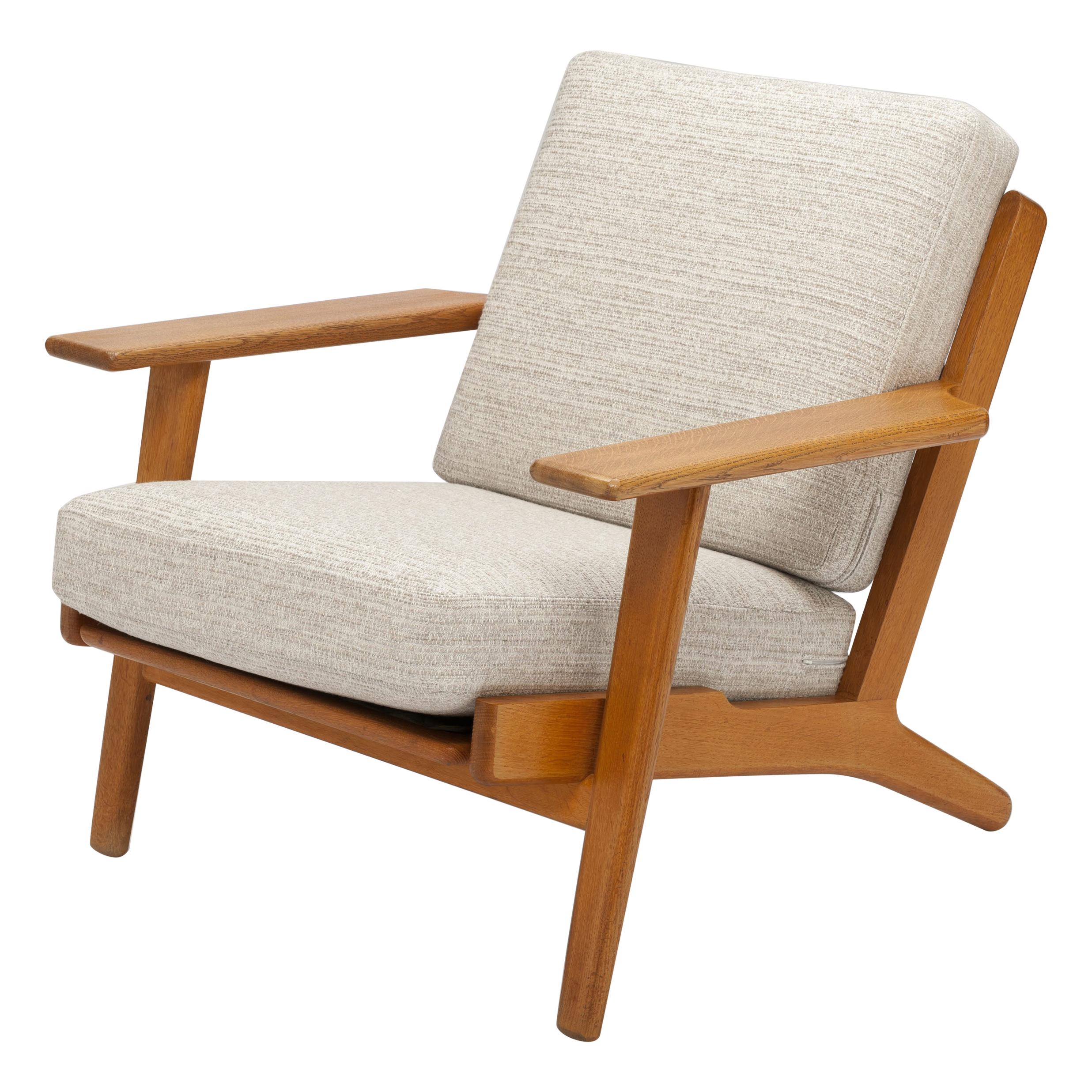 Hans Wegner Oak Lounge Chair GE290 by GETAMA '1 of 3 Chairs'
