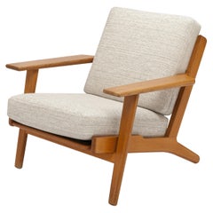 Hans Wegner Oak Lounge Chair GE290 by GETAMA - 2 Pieces Available