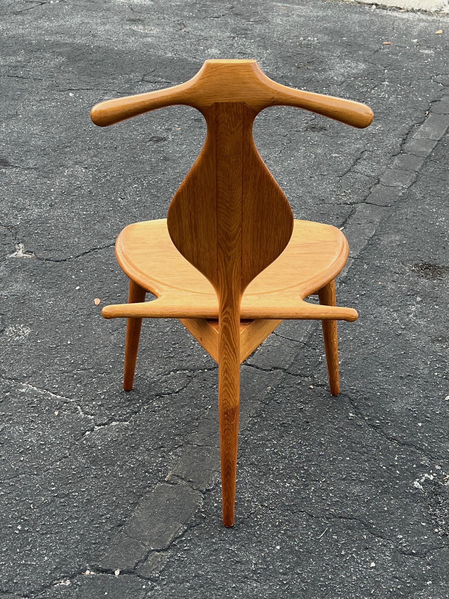 Hans Wegner Eichenholz- Valet Chair von Johannes Hansen, Vintage im Angebot 5