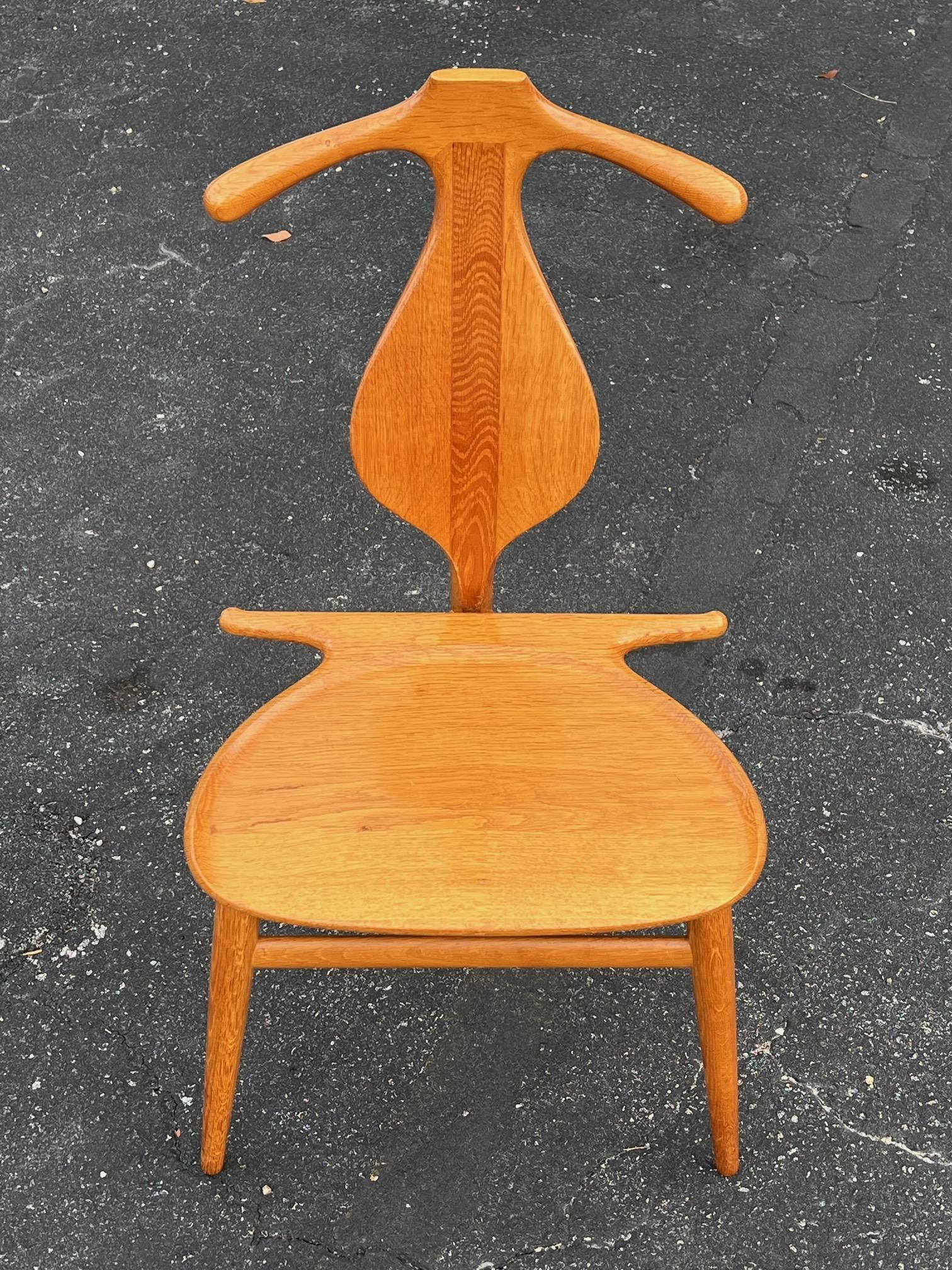 Hans Wegner Eichenholz- Valet Chair von Johannes Hansen, Vintage im Angebot 10