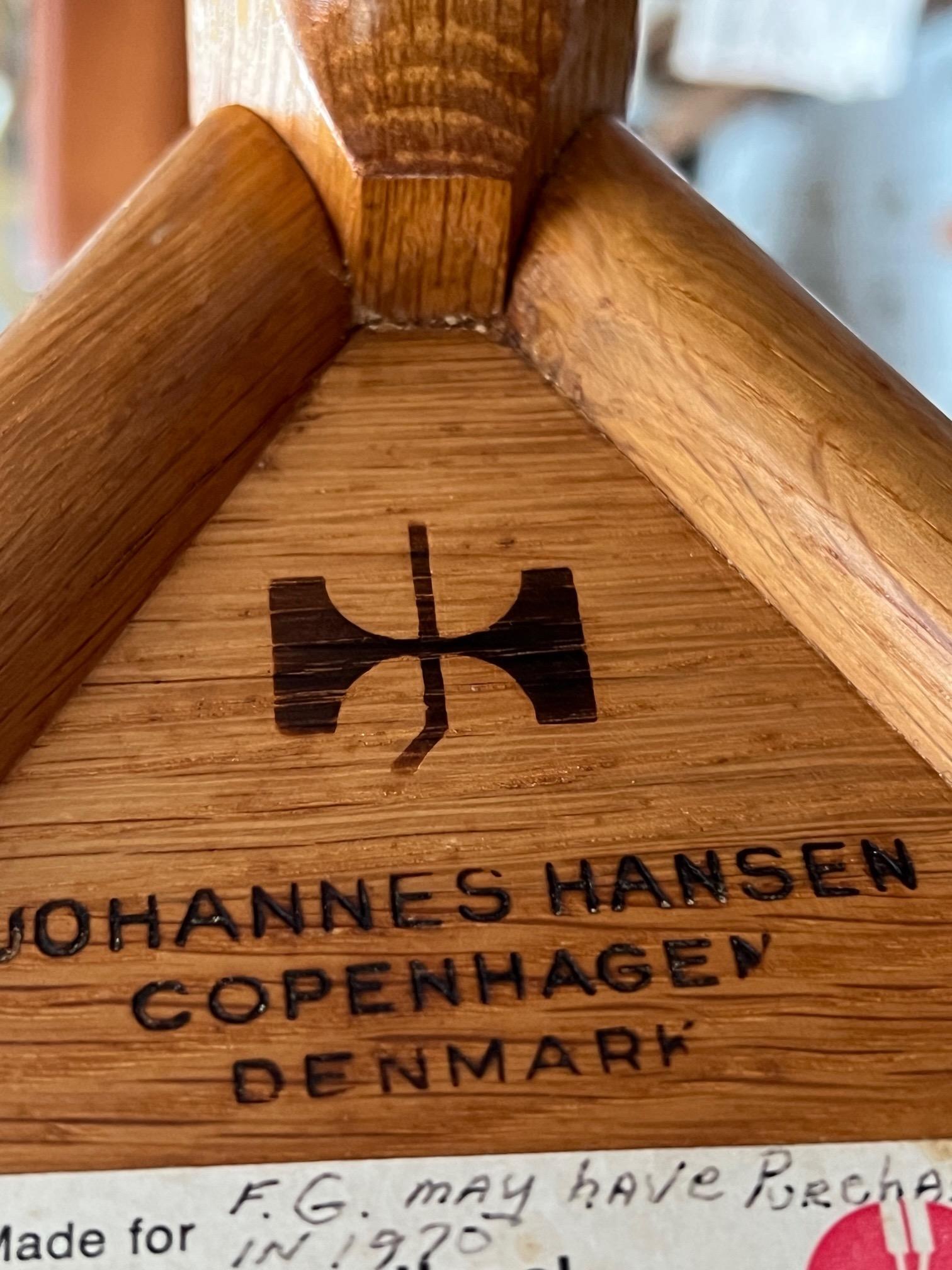 Hans Wegner Eichenholz- Valet Chair von Johannes Hansen, Vintage im Angebot 2