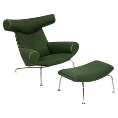 Hans Wegner Ox Chair AP-46 and Ottoman