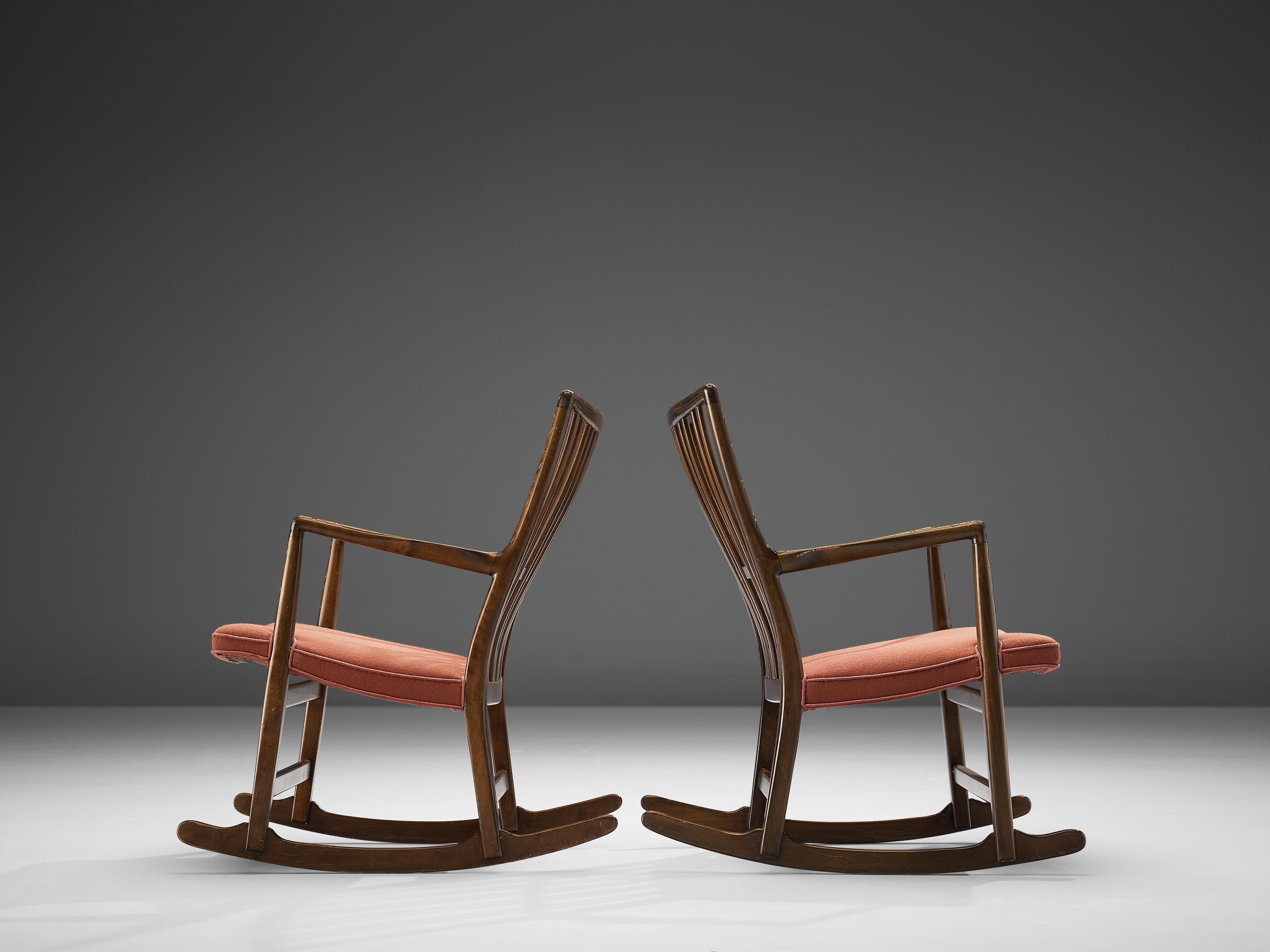 Hans Wegner Pair of Early Rocking Chairs 4