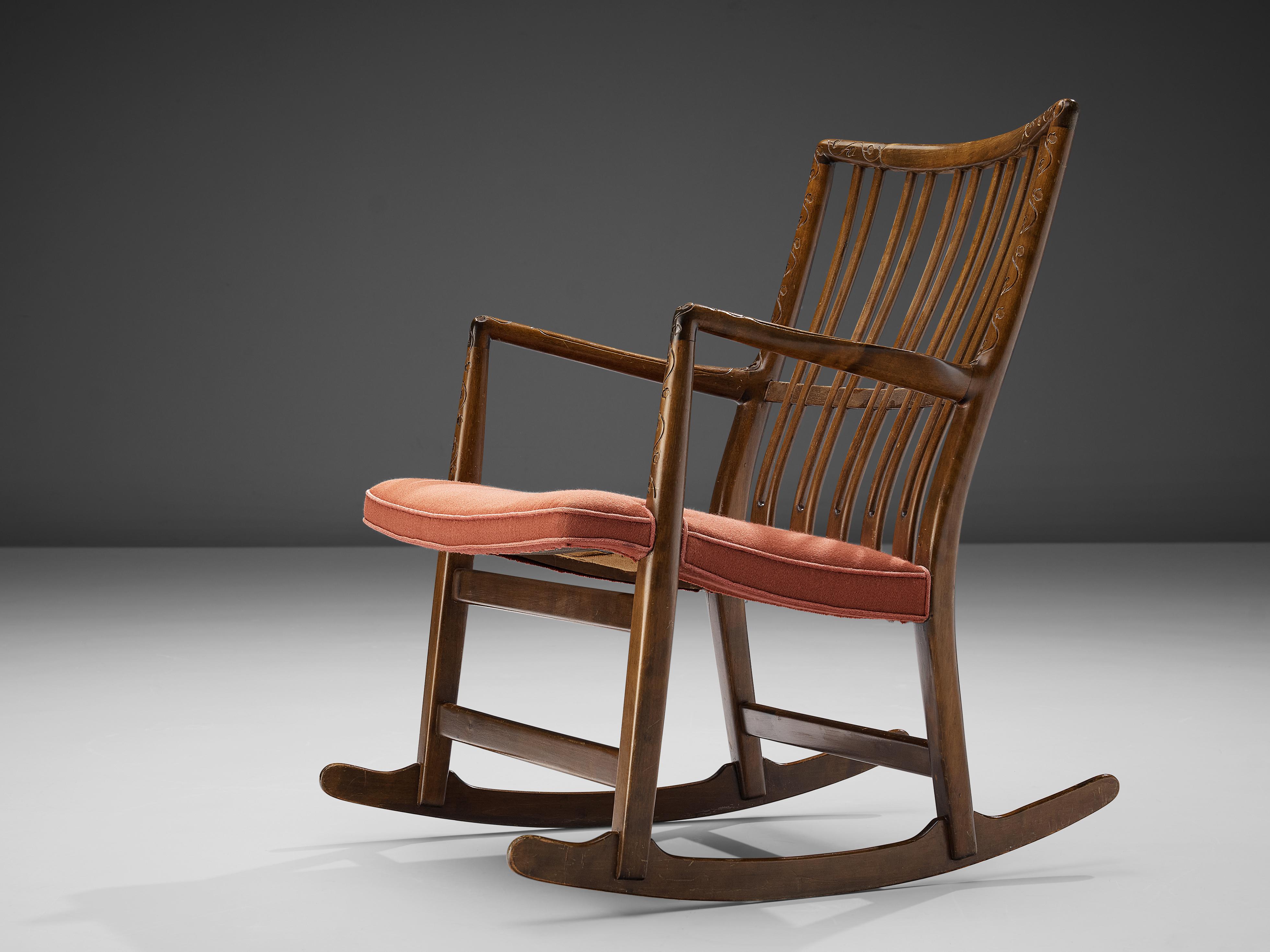 Scandinavian Modern Hans Wegner Pair of Early Rocking Chairs