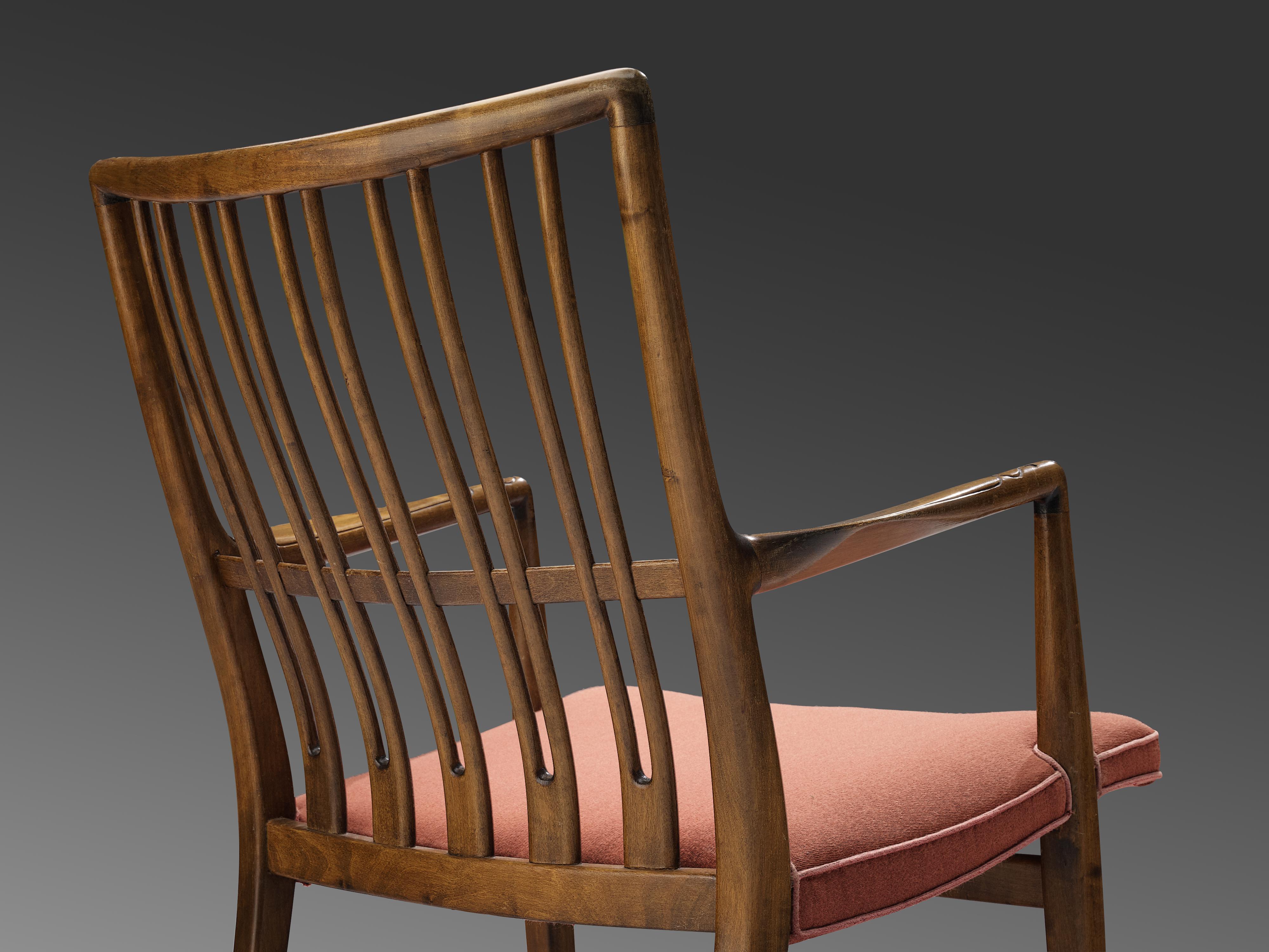 Fabric Hans Wegner Pair of Early Rocking Chairs