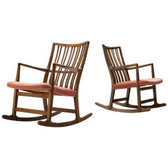 Hans Wegner Pair of Early Rocking Chairs