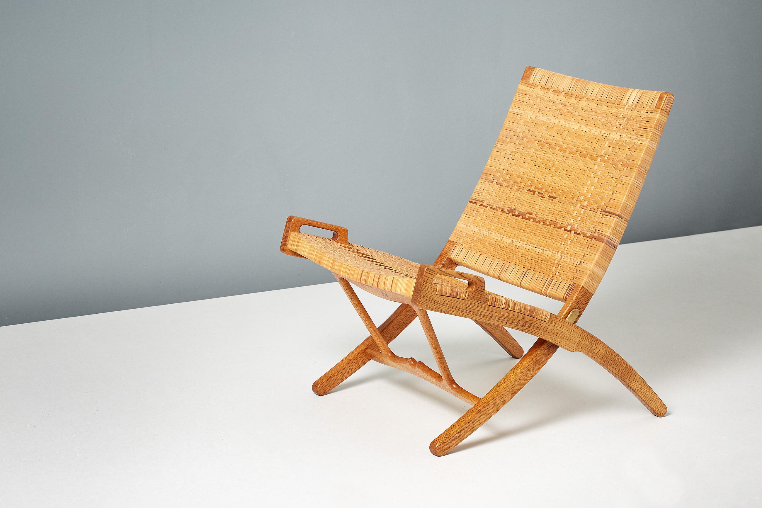 Hans Wegner Pair of JH-512 Oak Folding Chairs, 1949 1