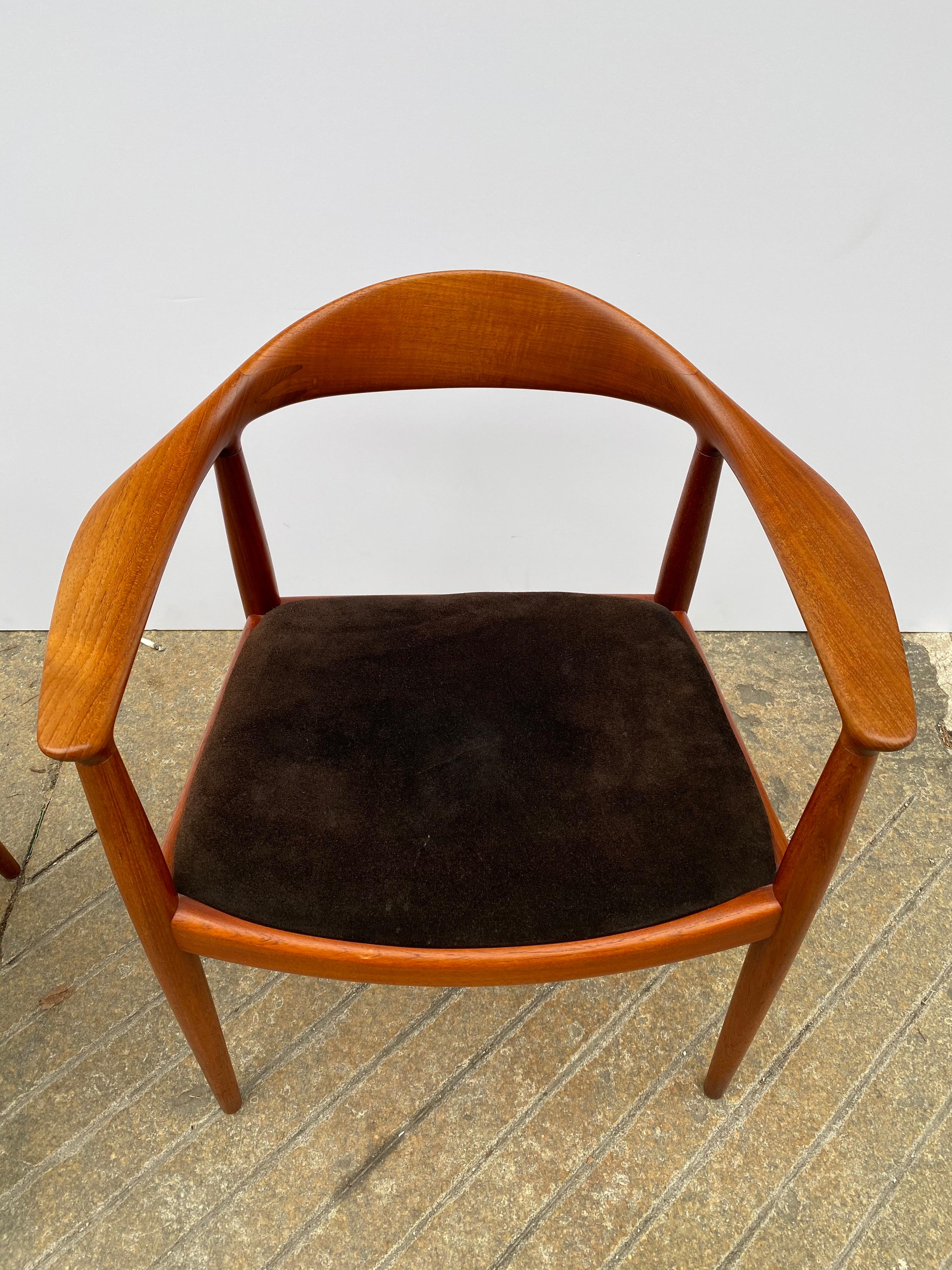 Hans Wegner Pair of Round Chairs/ “The Chair” for Johannes Hansen 1