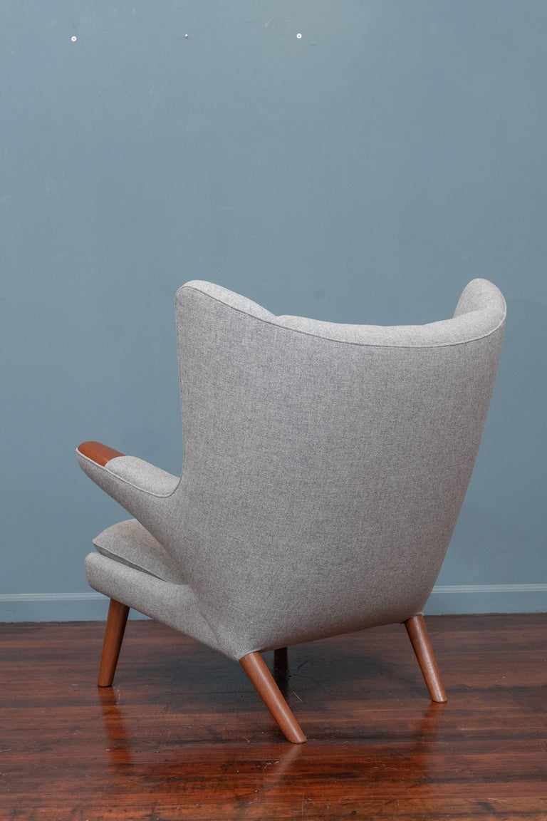 Hans Wegner Papa Bear Chair and Ottoman for A.P. Stolen In Good Condition For Sale In San Francisco, CA