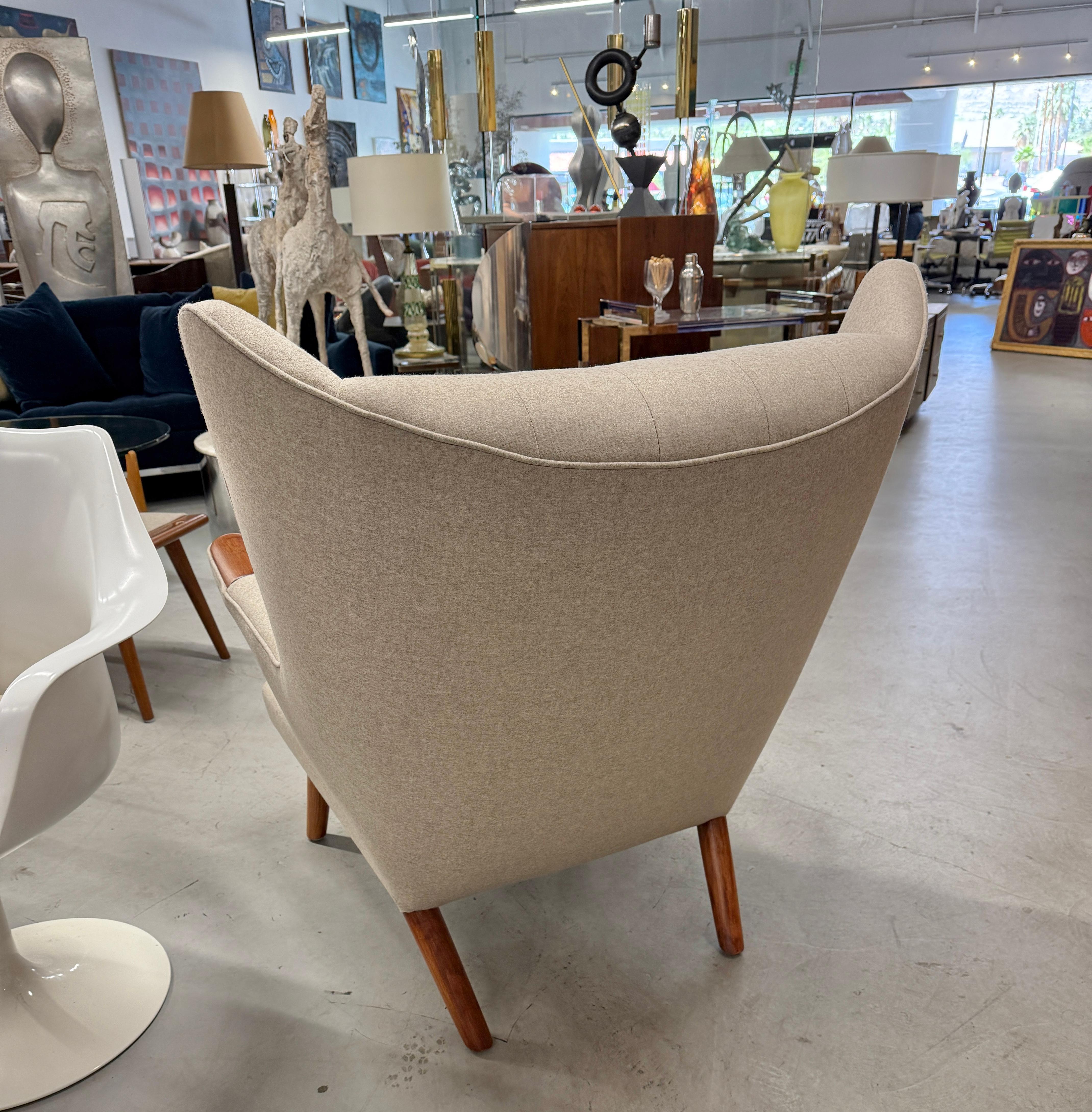 Hans Wegner Papa Bear Chair and Ottoman 5