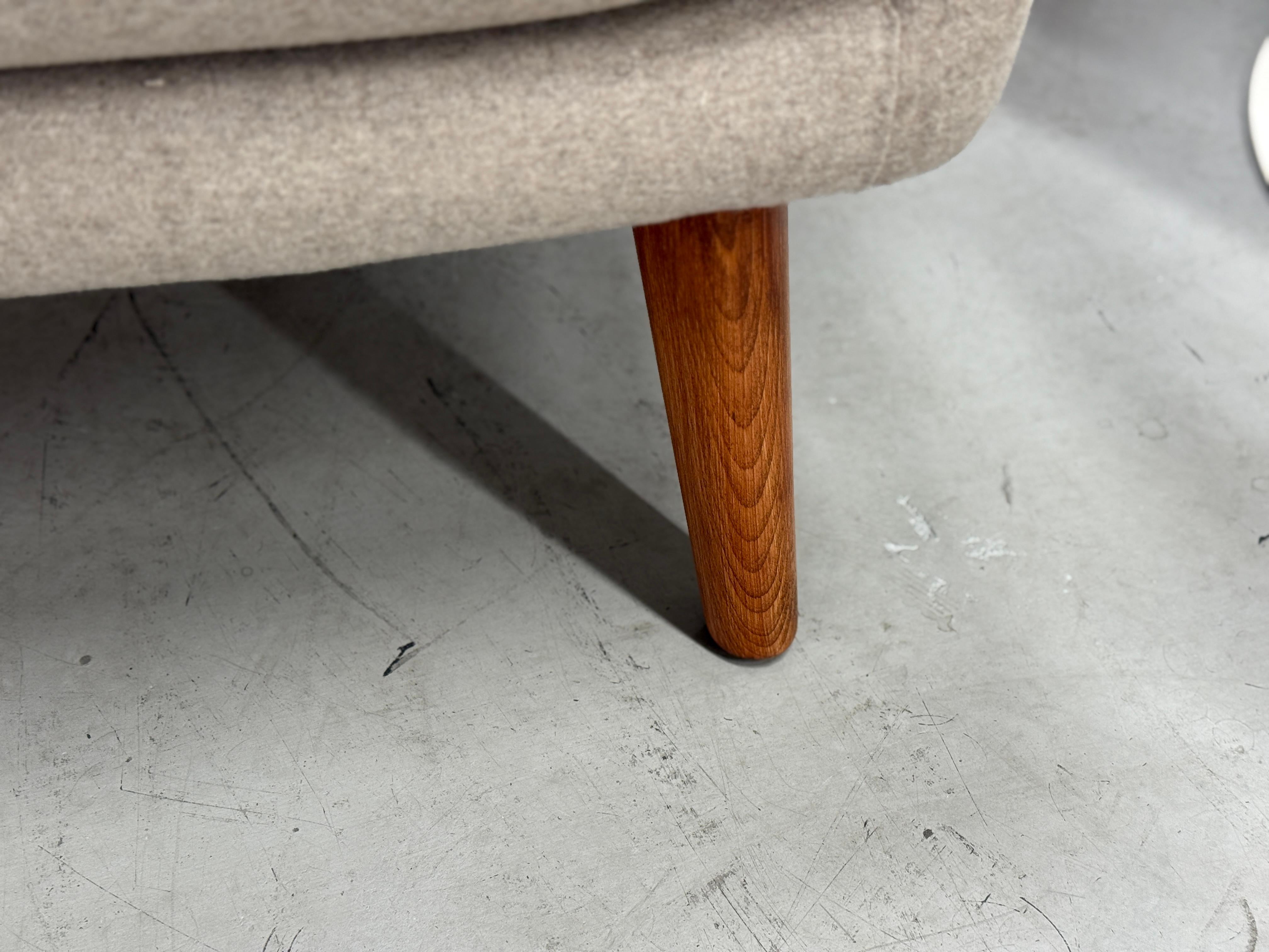 Hans Wegner Papa Bear Chair and Ottoman 6