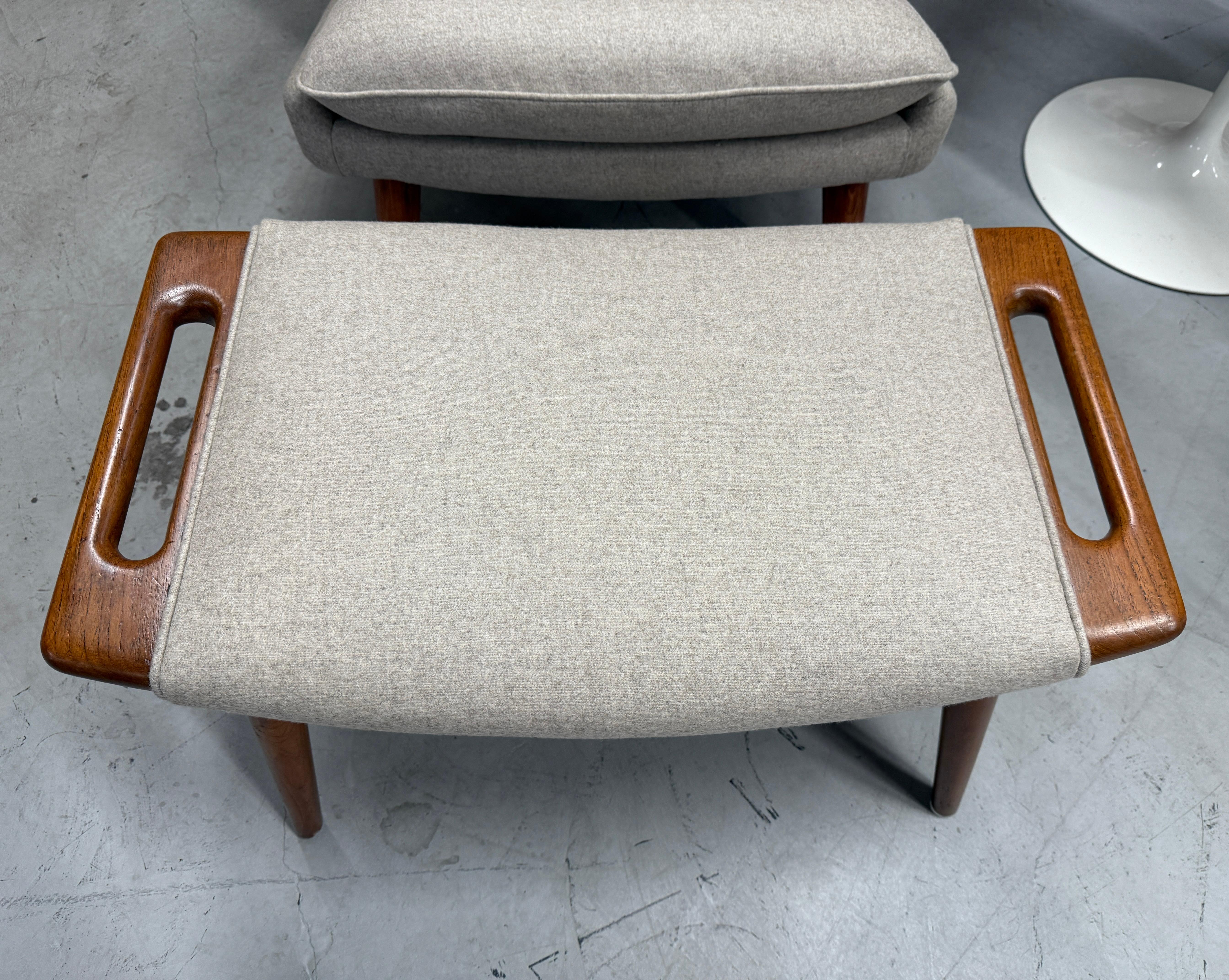 Hans Wegner Papa Bear Chair and Ottoman 7