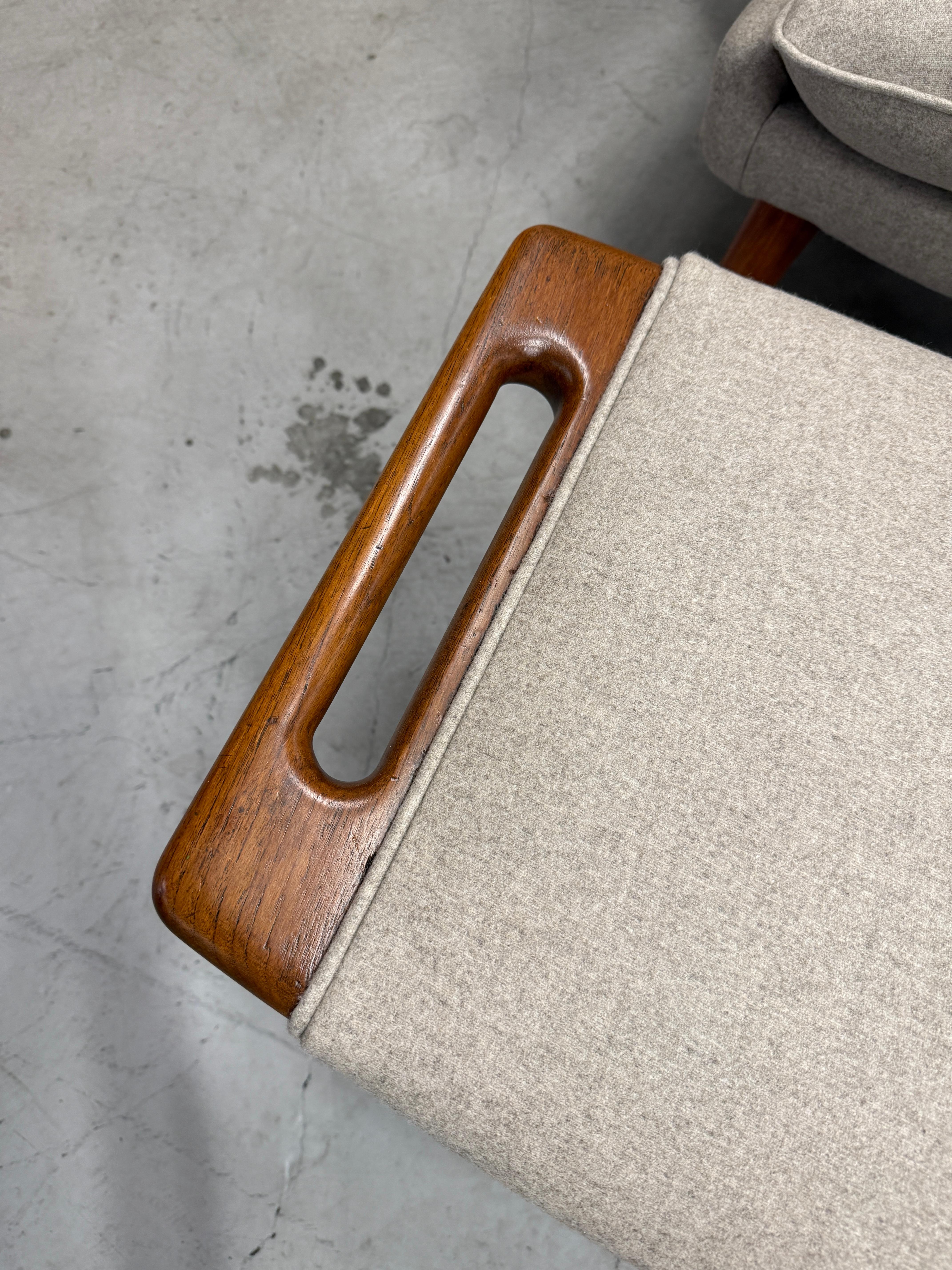 Hans Wegner Papa Bear Chair and Ottoman 8