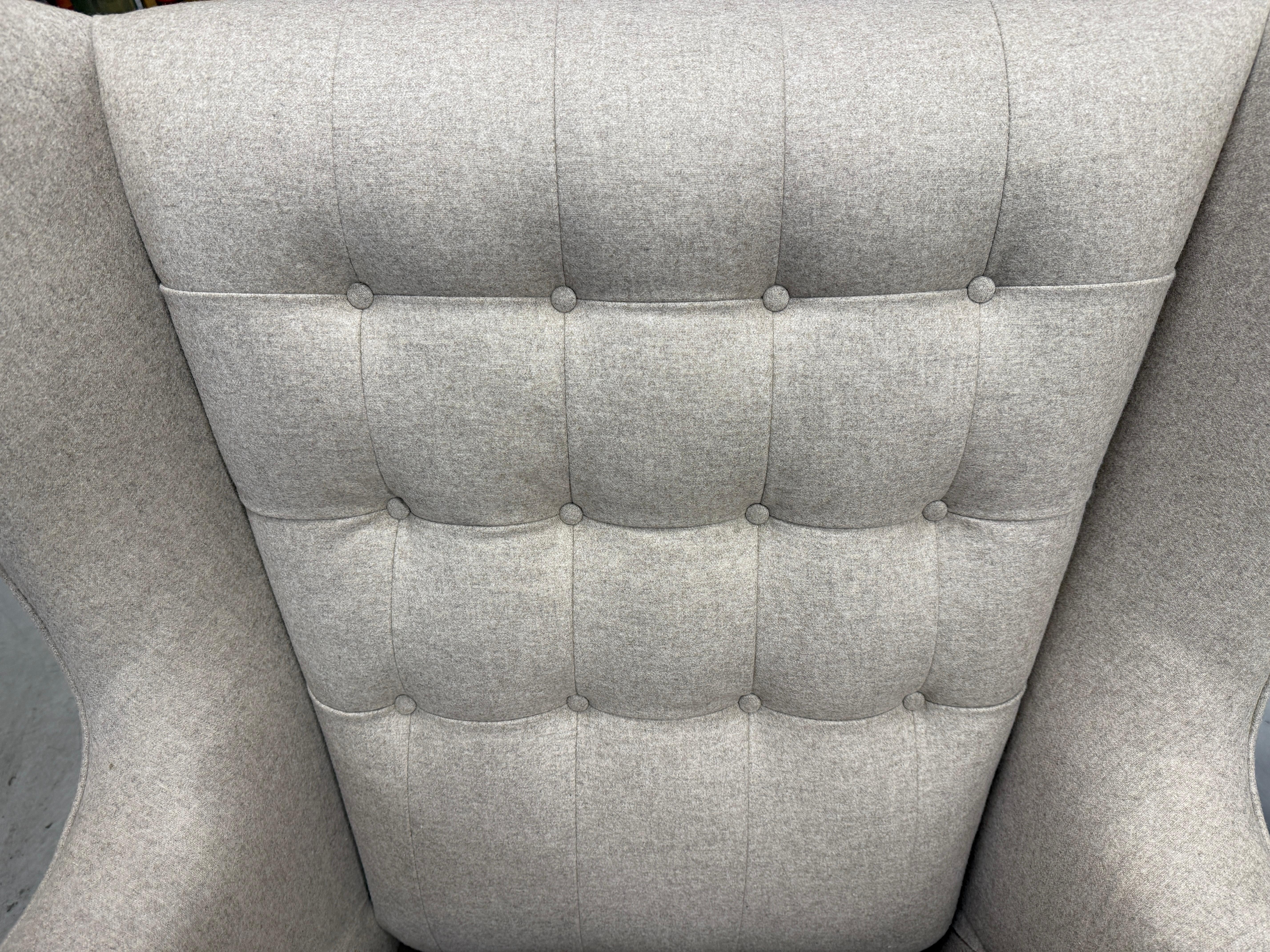 20th Century Hans Wegner Papa Bear Chair and Ottoman
