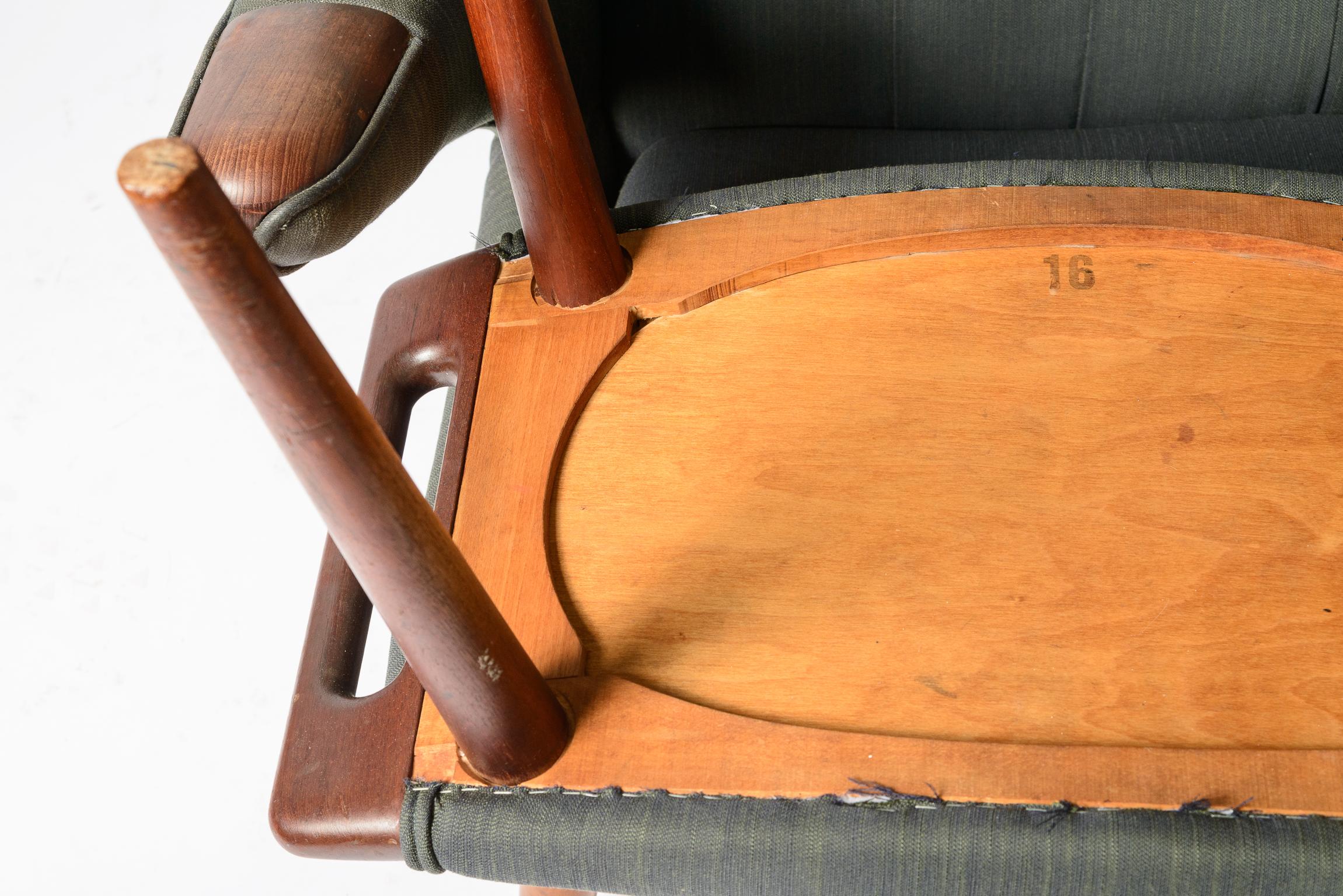 Hans Wegner Papa Bear Chair and Ottoman For Sale 2
