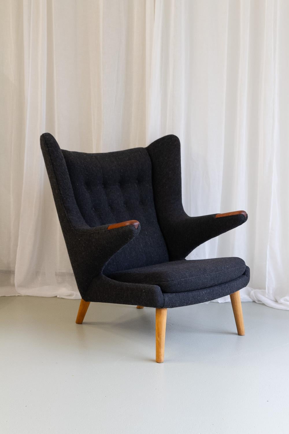 Mid-Century Modern Hans Wegner Papa Bear Chair by AP Stolen, 1960s. For Sale