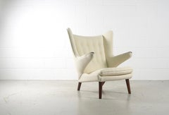 Hans Wegner Papa Bear Chair in white Boucle, 1951, AP Stolen, Denmark